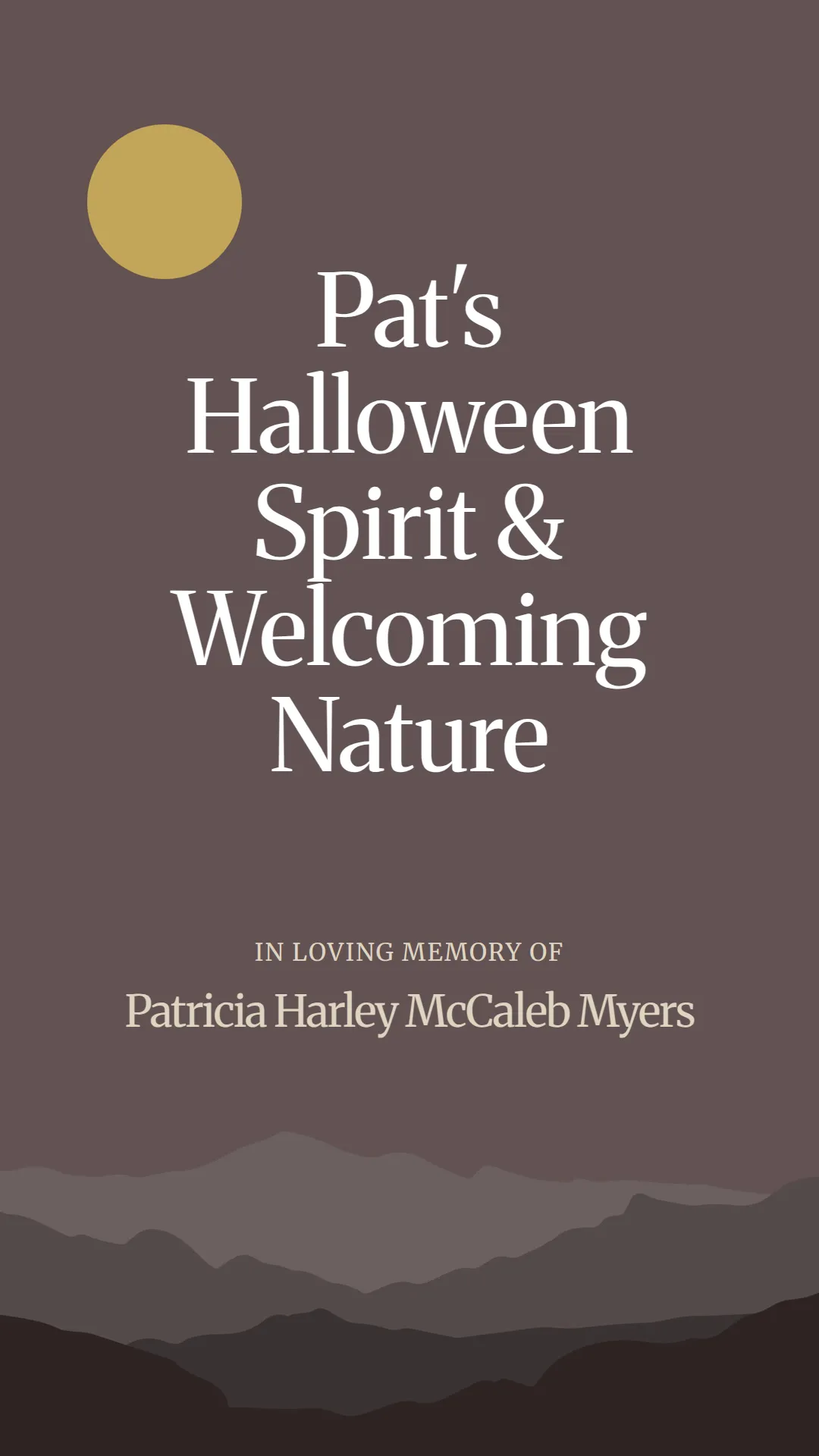 Pat's Halloween Spirit and Welcoming Nature