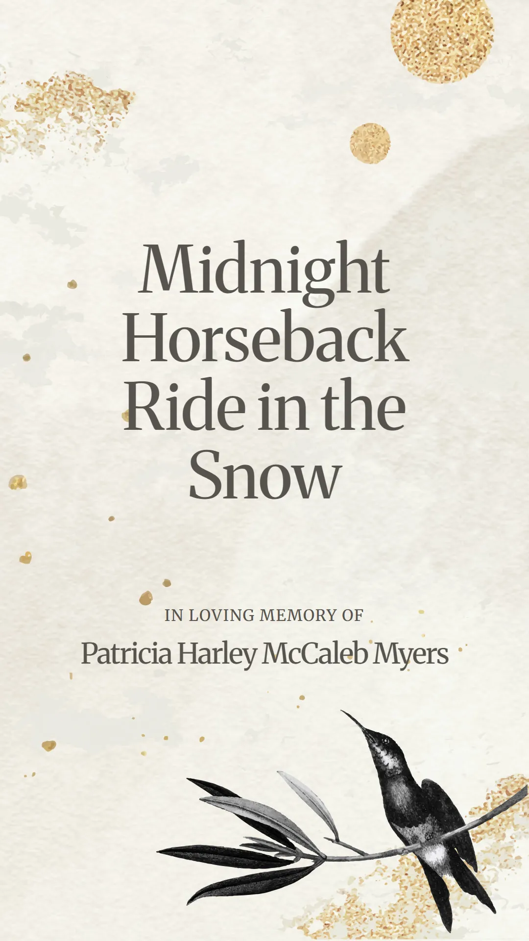 Midnight Horseback Ride in the Snow