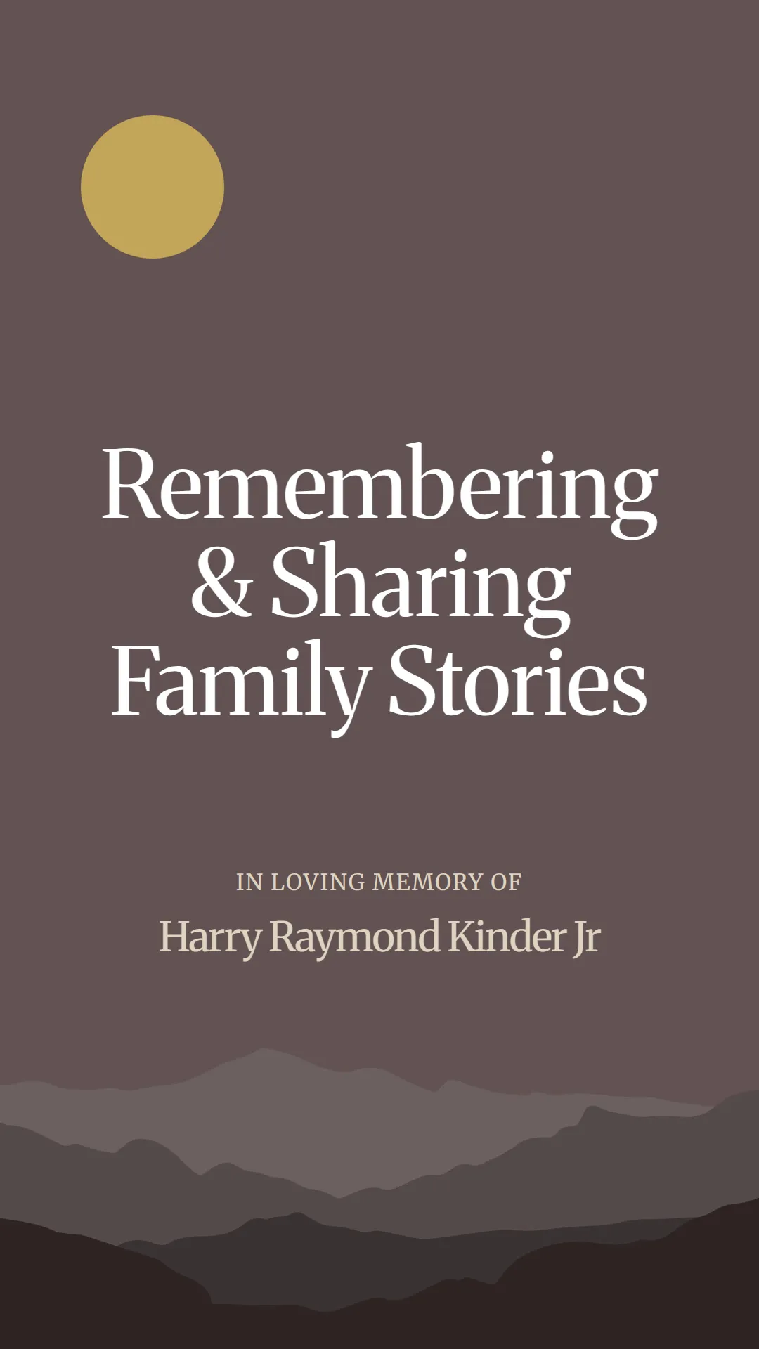 Remembering and Sharing Family Stories