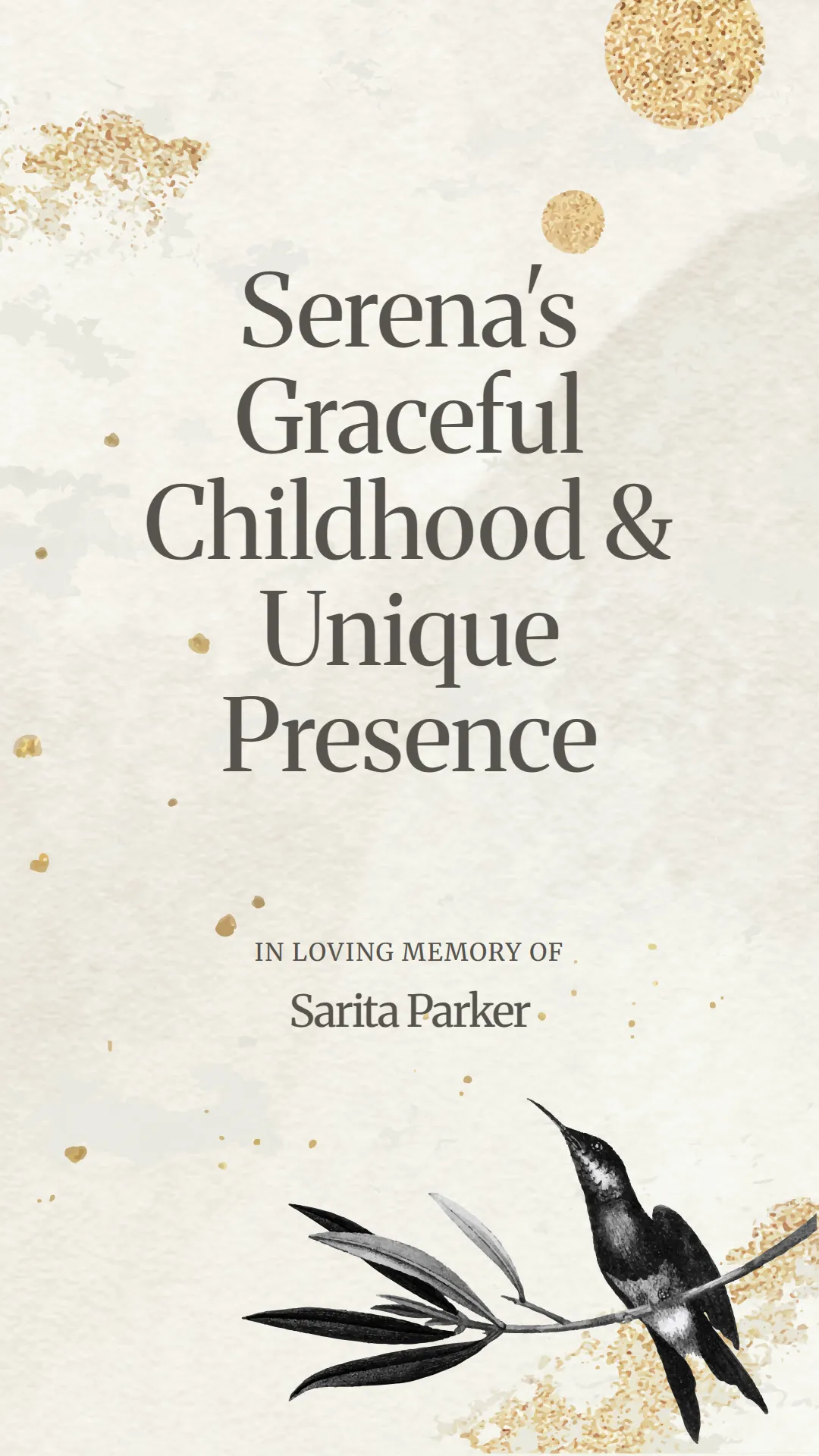 Serena's Graceful Childhood and Unique Presence
