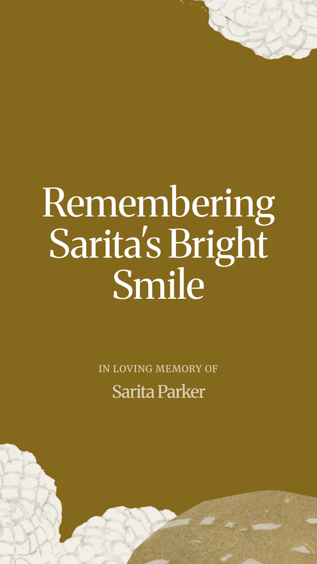 Remembering Sarita's Bright Smile