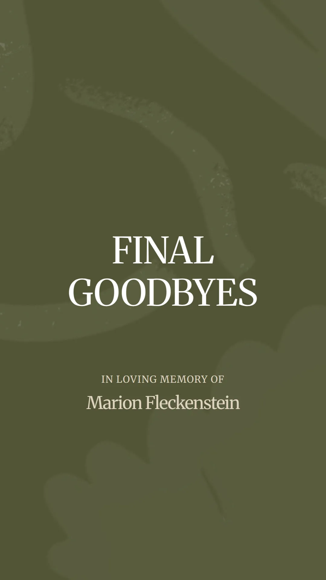 A Heartfelt Farewell to Marion Fleckenstein