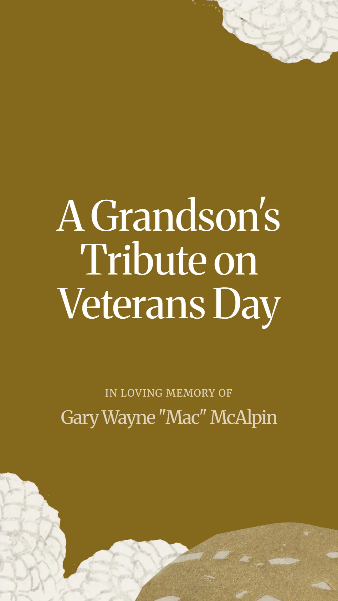 A Grandson's Tribute on Veterans Day