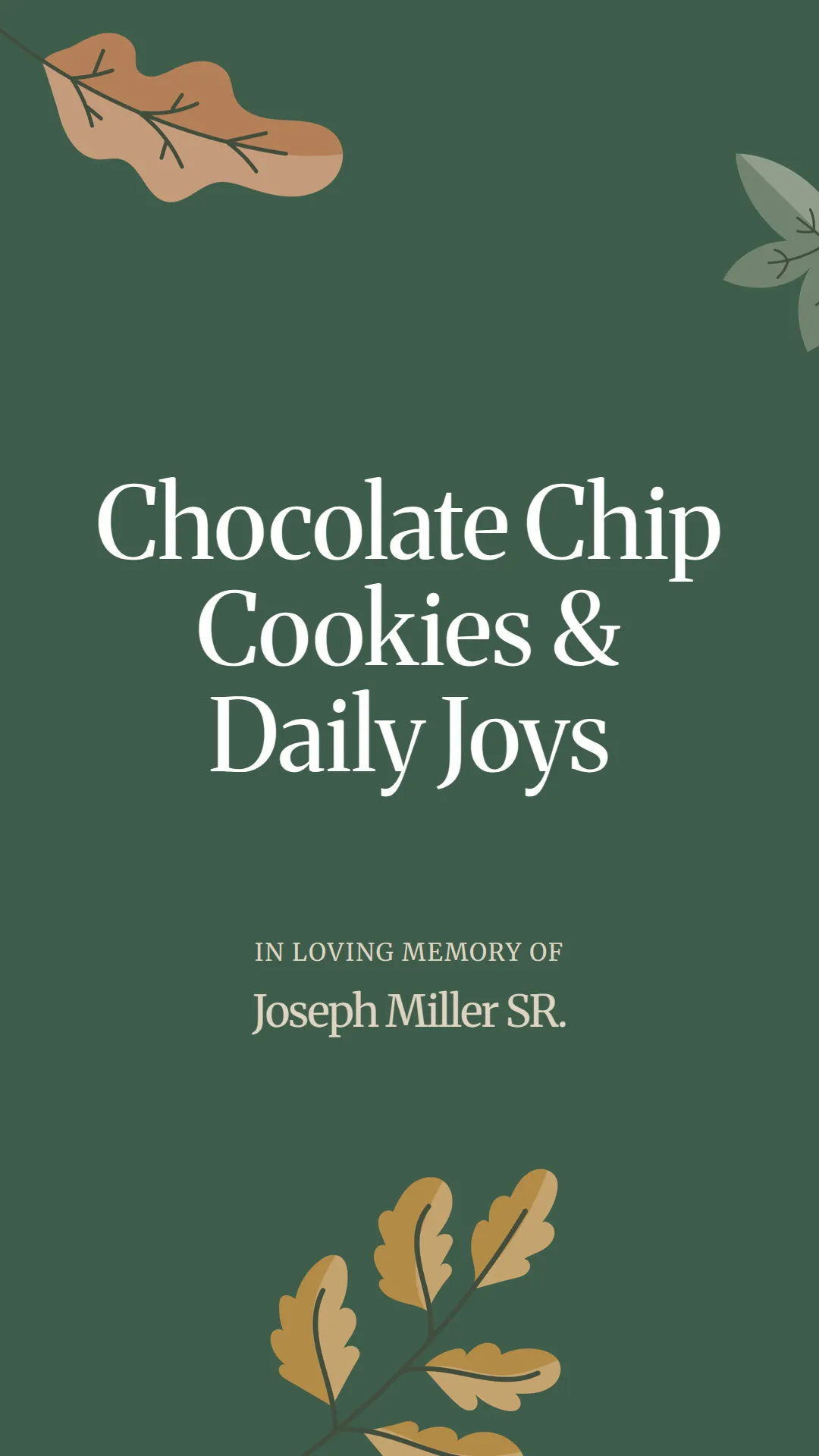 Chocolate Chip Cookies and Daily Joys