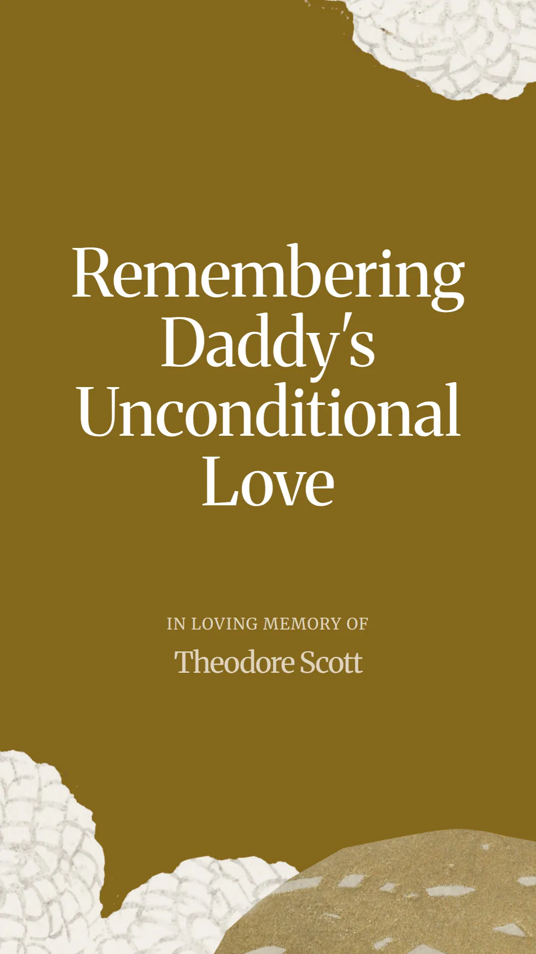 Remembering Daddy's Unconditional Love