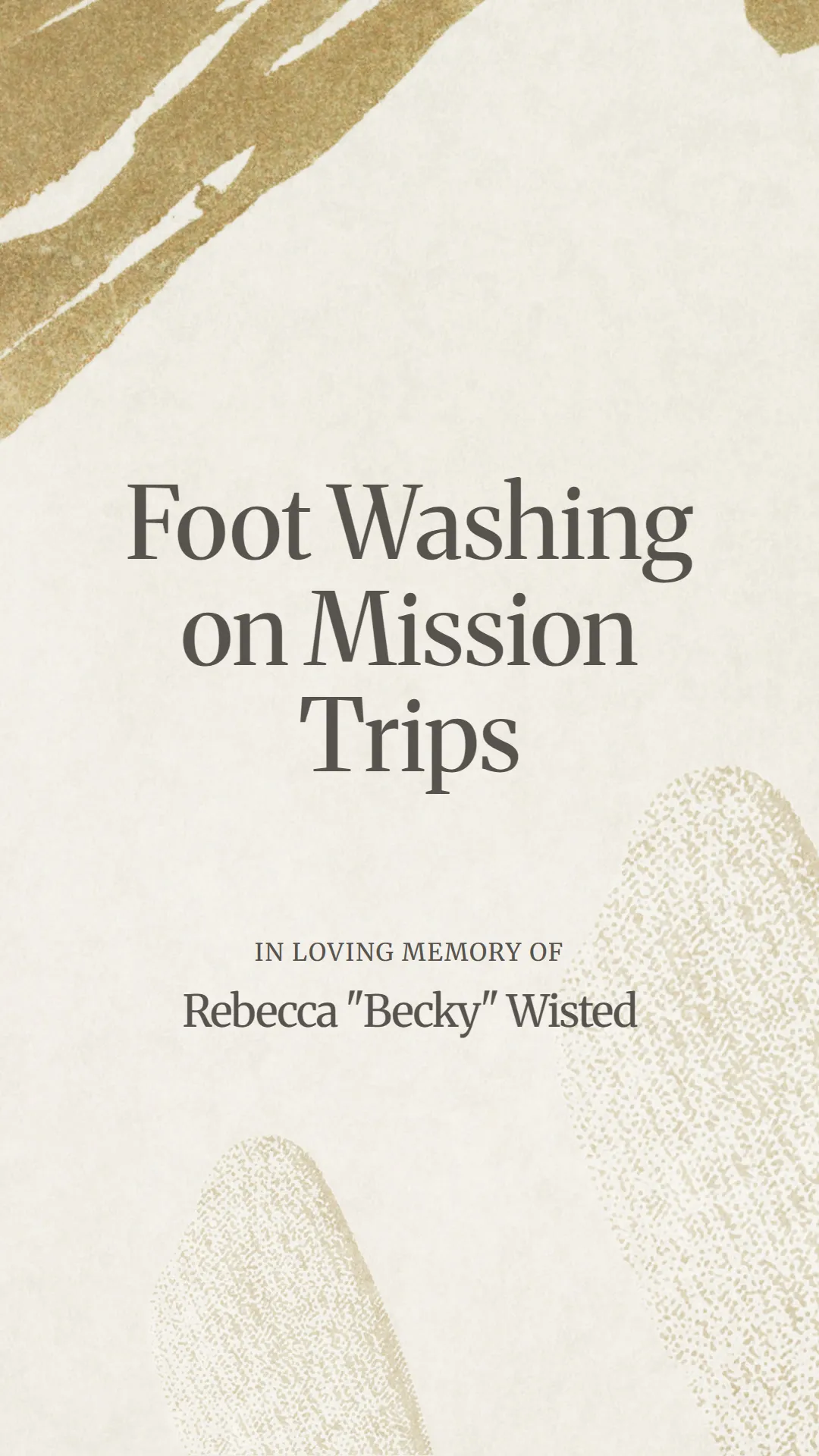 Foot Washing on Mission Trips