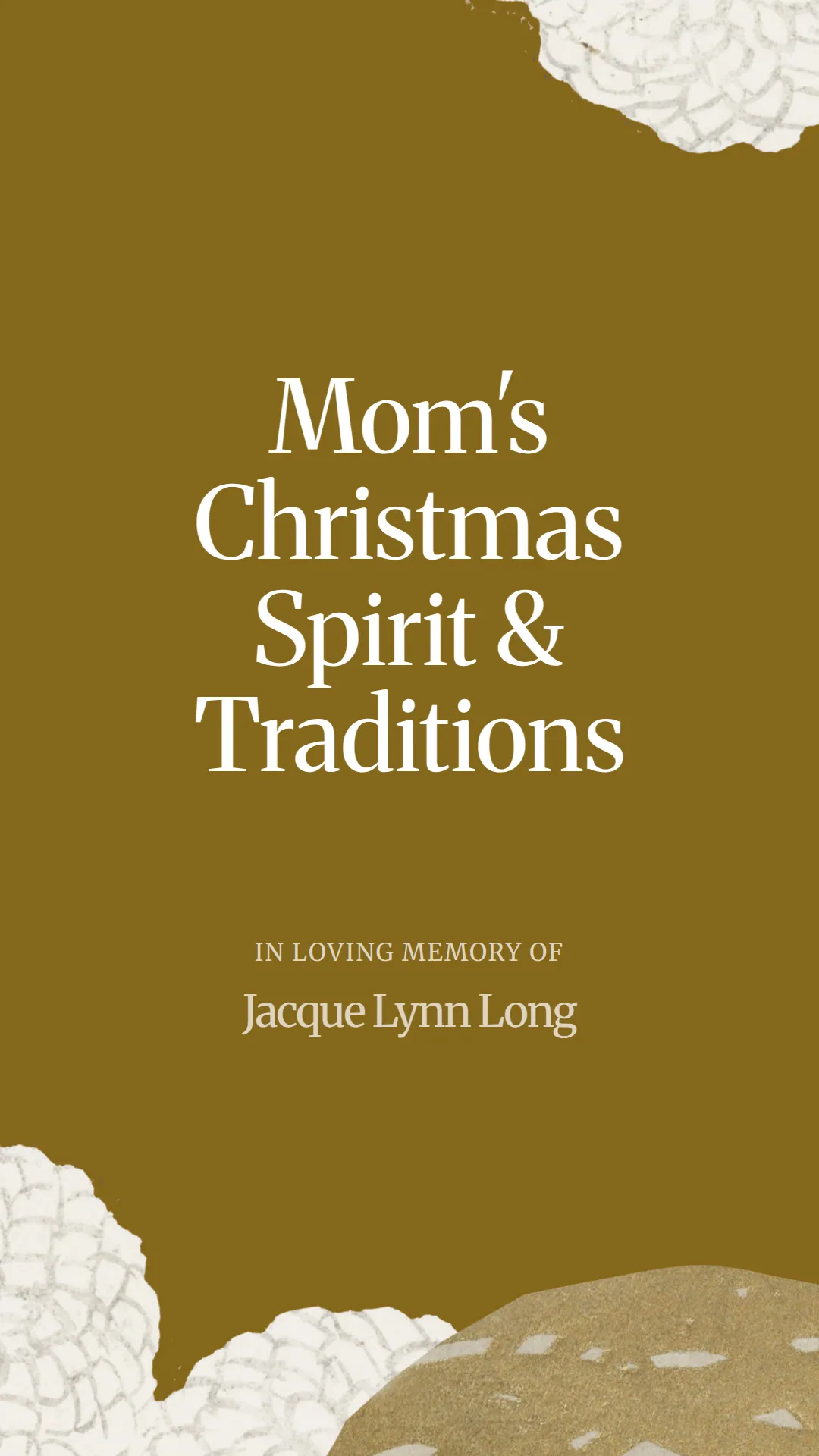 Mom's Christmas Spirit and Traditions