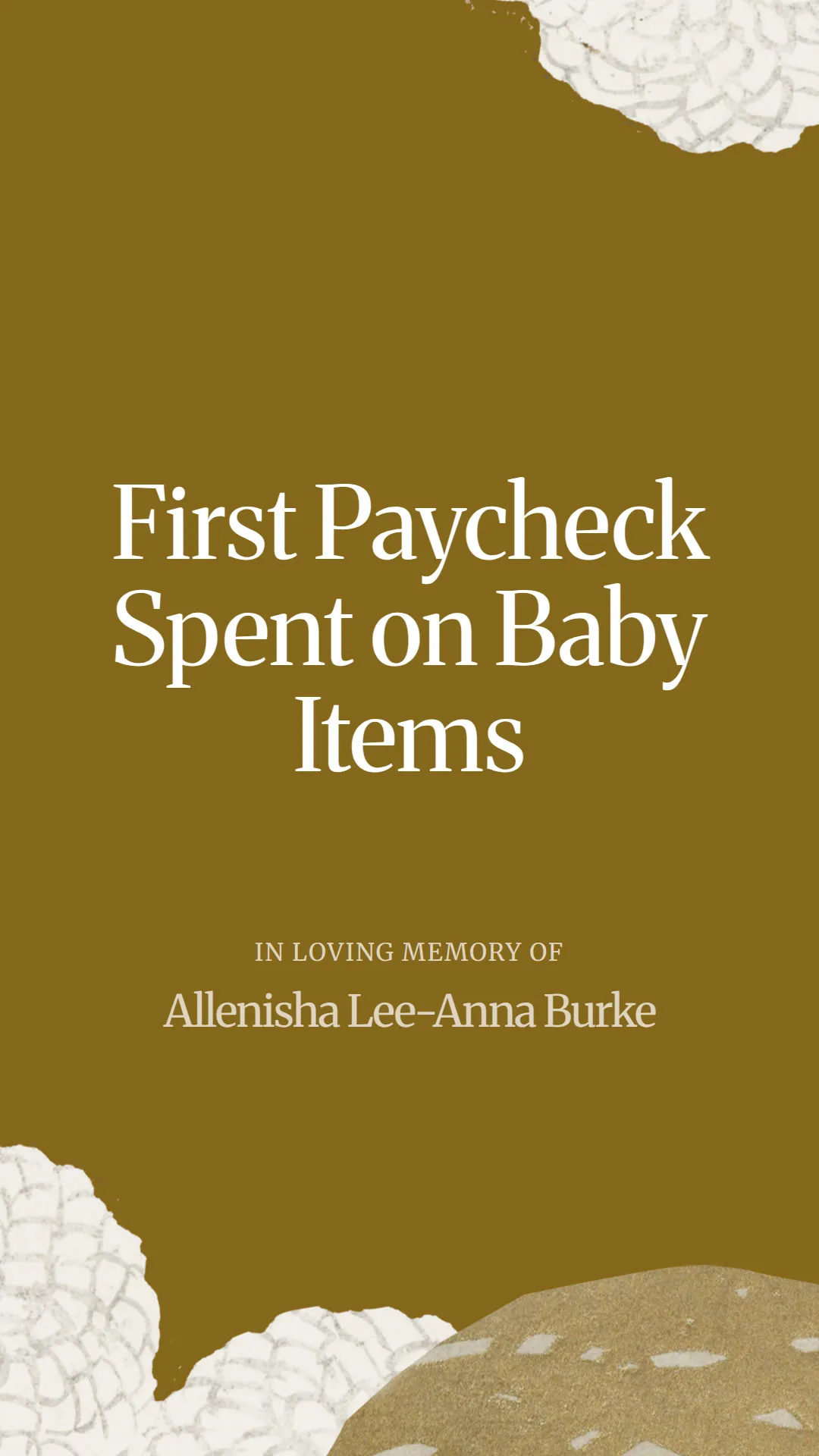 First Paycheck Spent on Baby Items