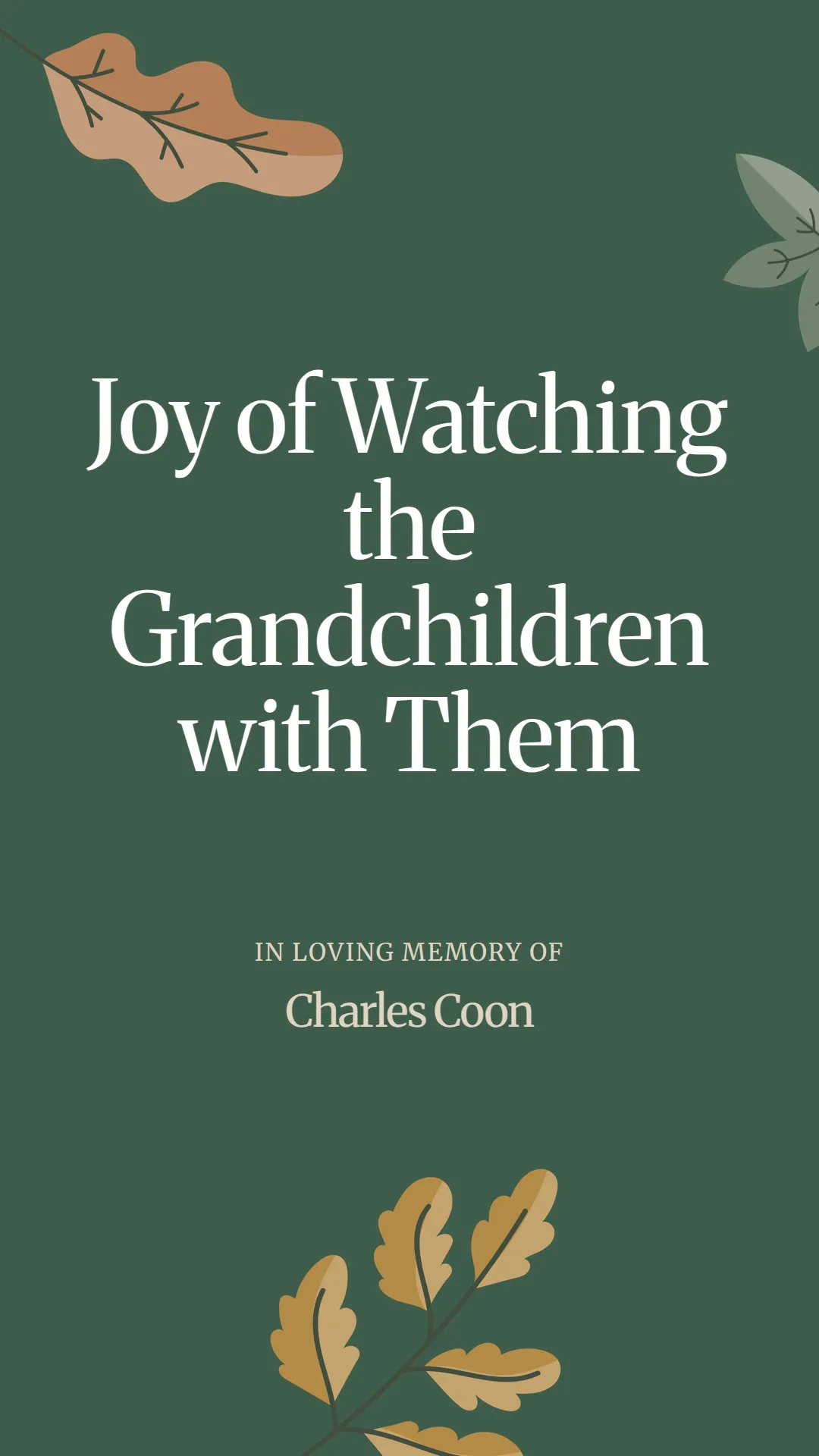 Joy of Watching the Grandchildren with Them