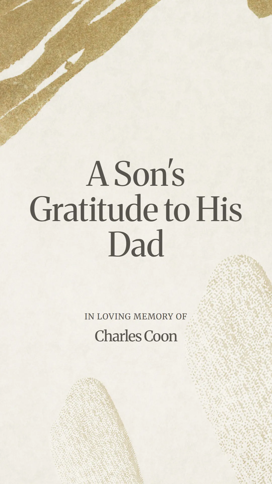 A Son's Gratitude to His Dad