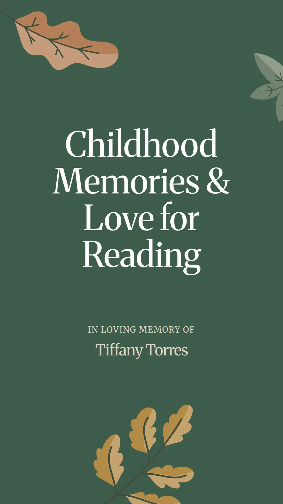 Childhood Memories and Love for Reading