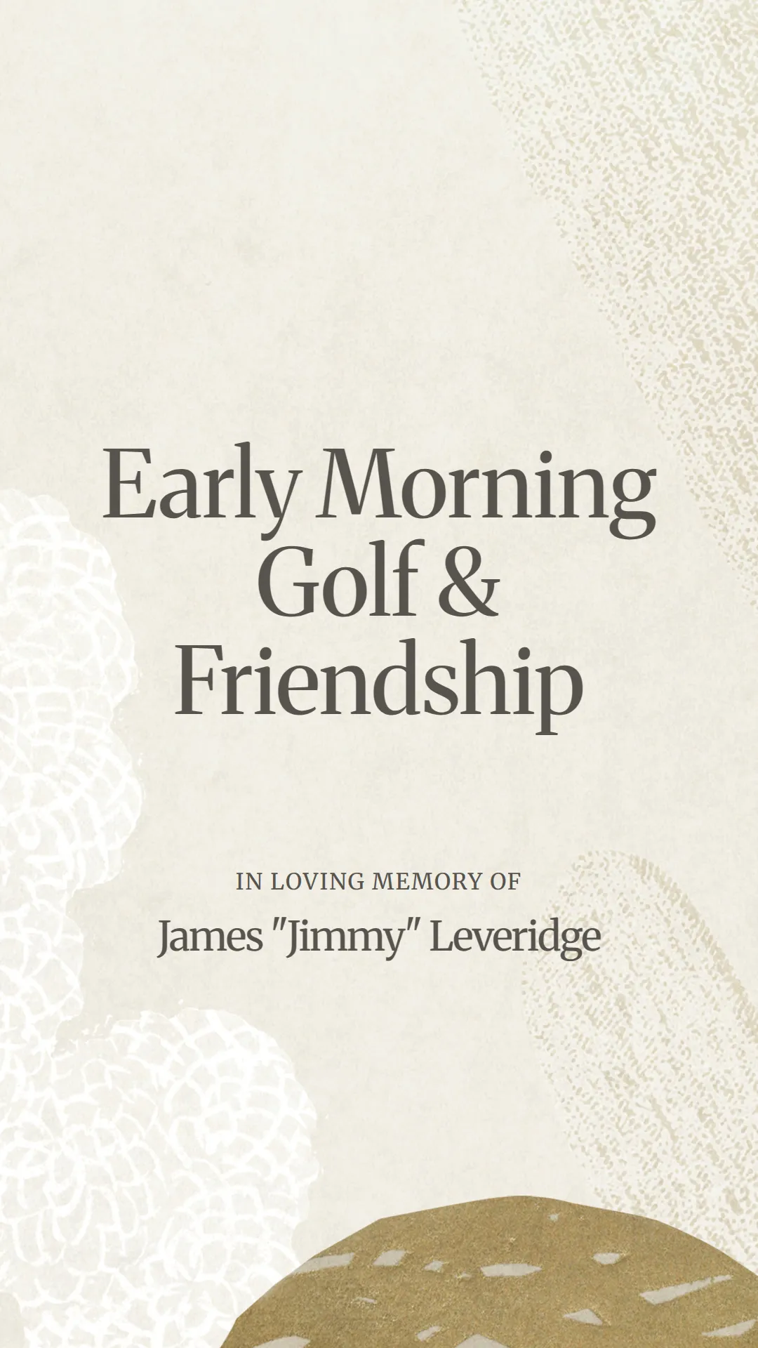 Early Morning Golf and Friendship