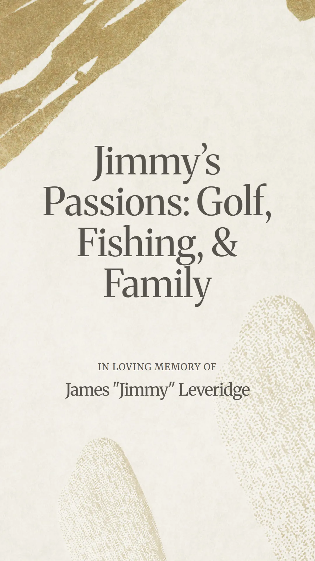 Jimmy’s Passions: Golf, Fishing, and Family