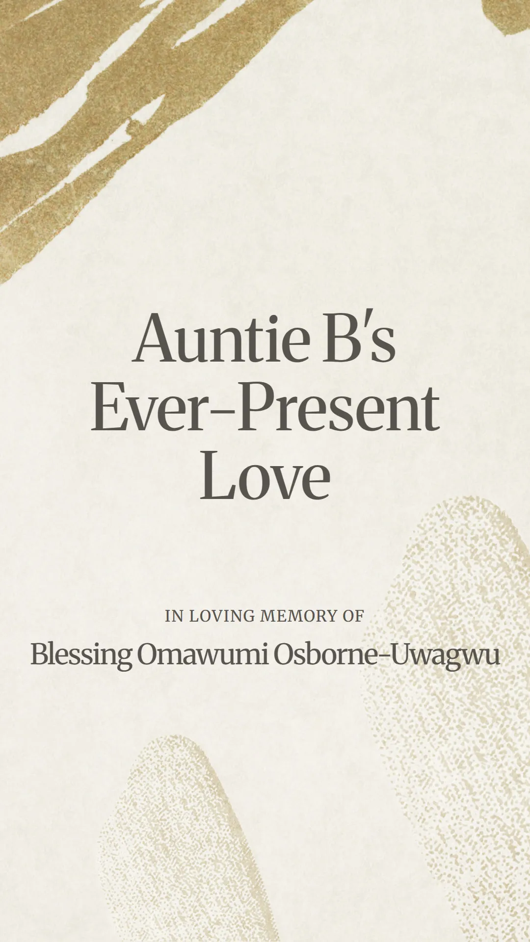 Auntie B's Ever-Present Love