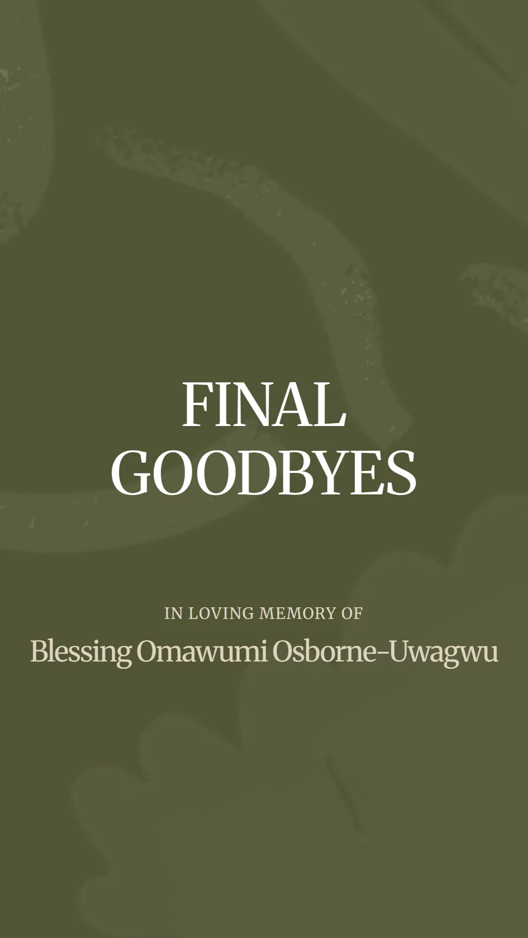 A Heartfelt Farewell to Blessing Omawumi