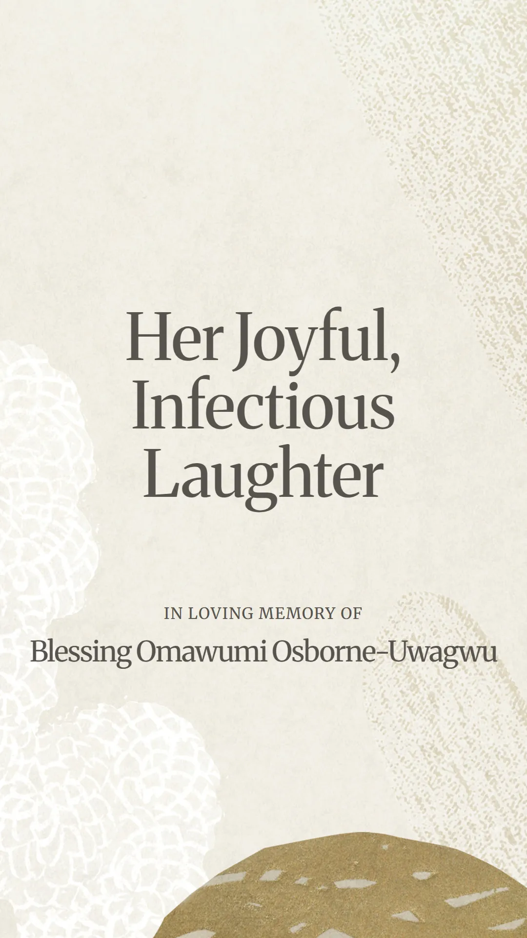 Her Joyful, Infectious Laughter