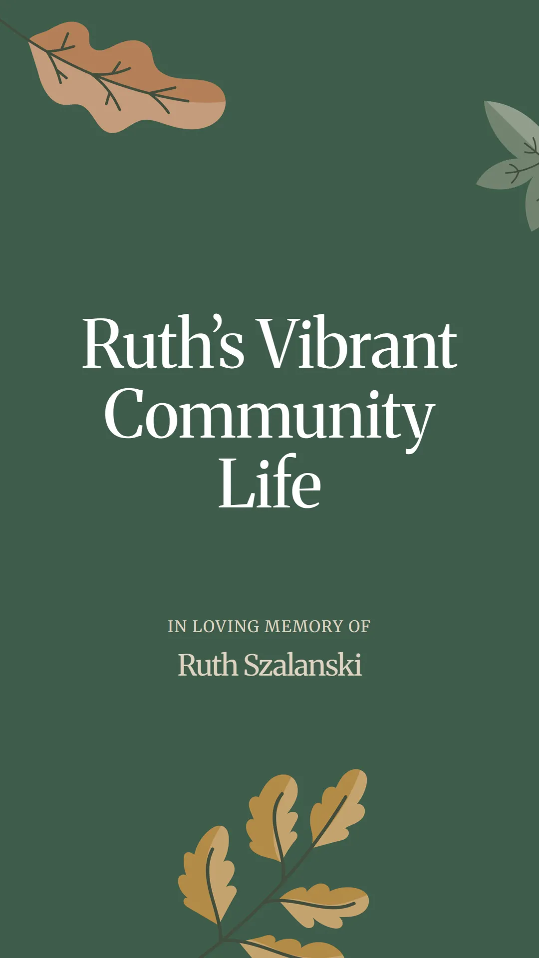Ruth’s Vibrant Community Life