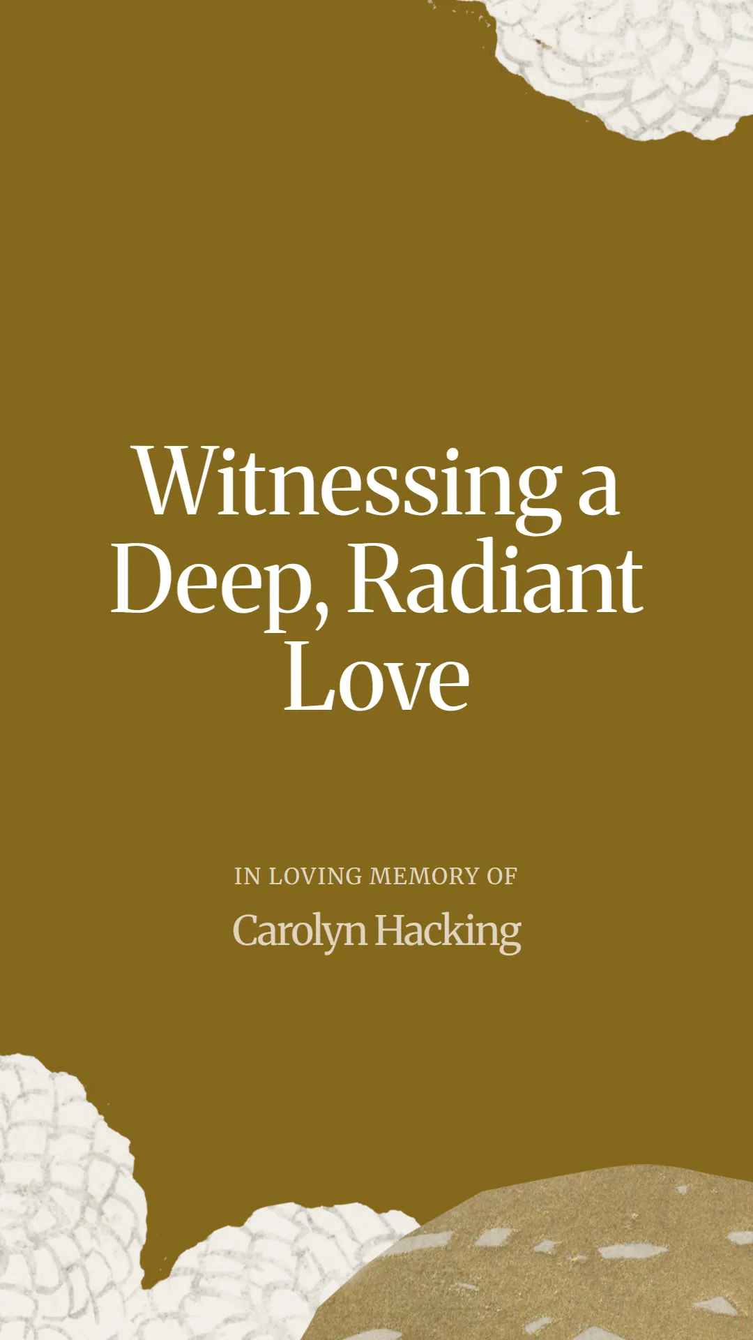 Witnessing a Deep, Radiant Love