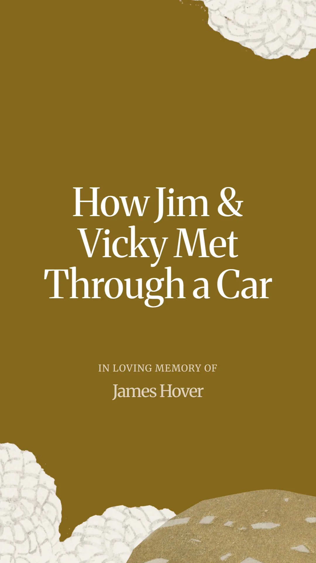 How Jim and Vicky Met Through a Car