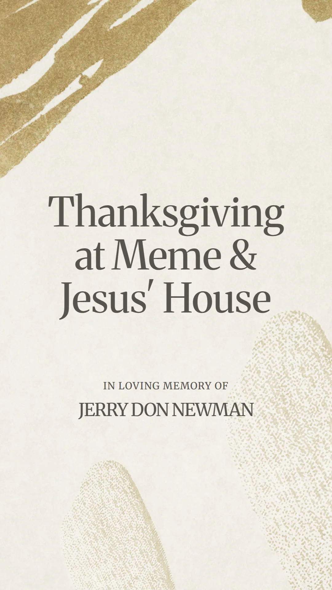 Thanksgiving at Meme and Jesus' House