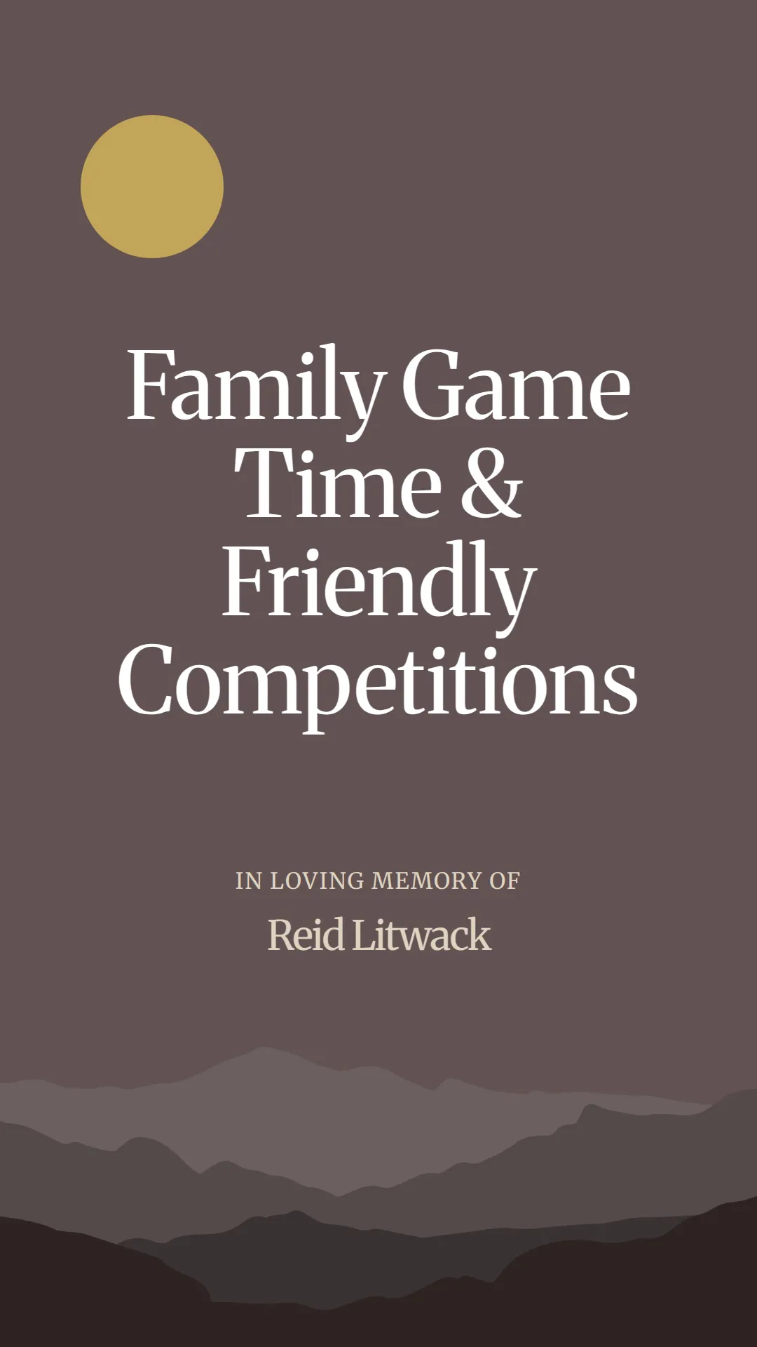 Family Game Time and Friendly Competitions