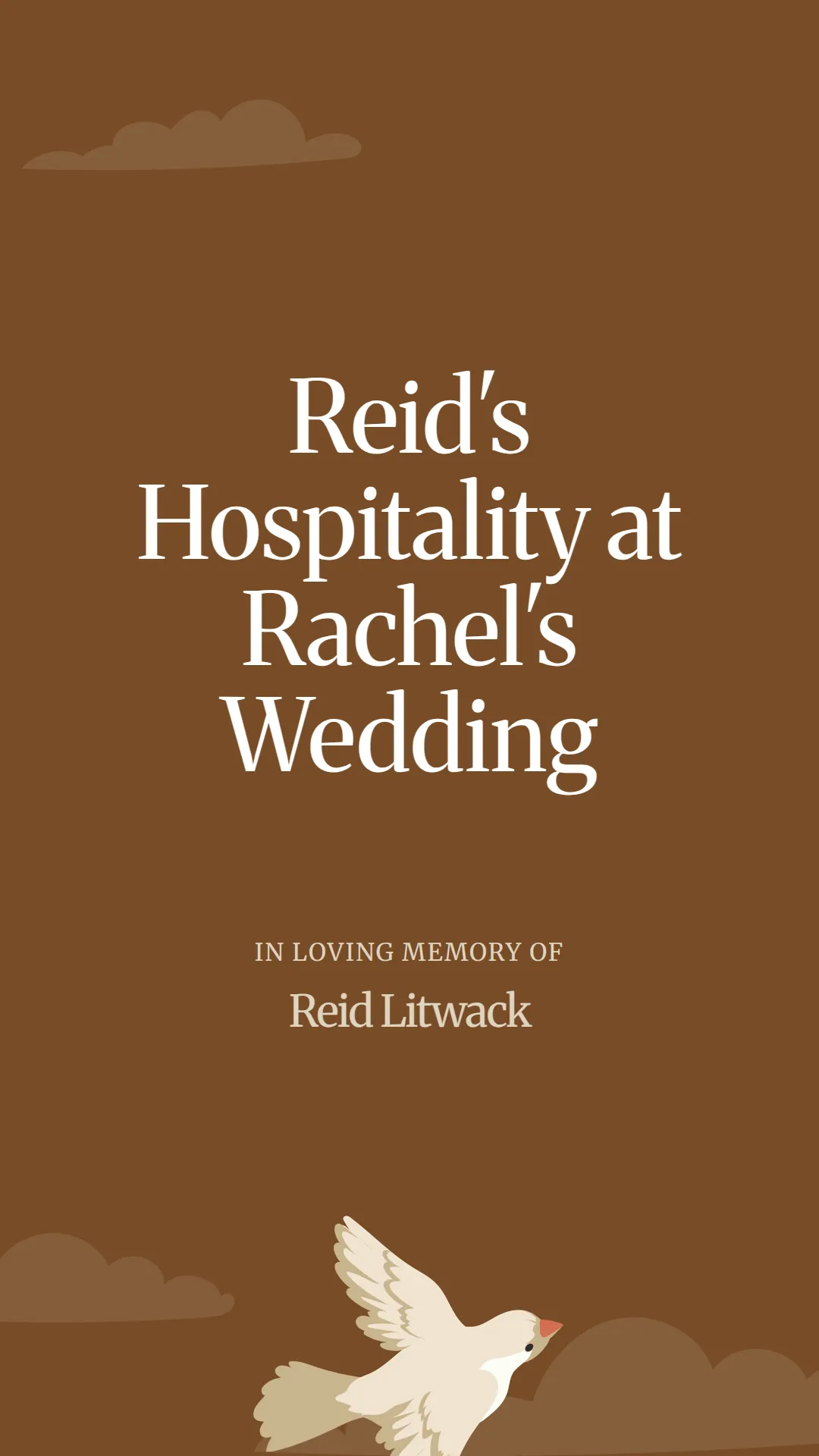 Reid's Hospitality at Rachel's Wedding