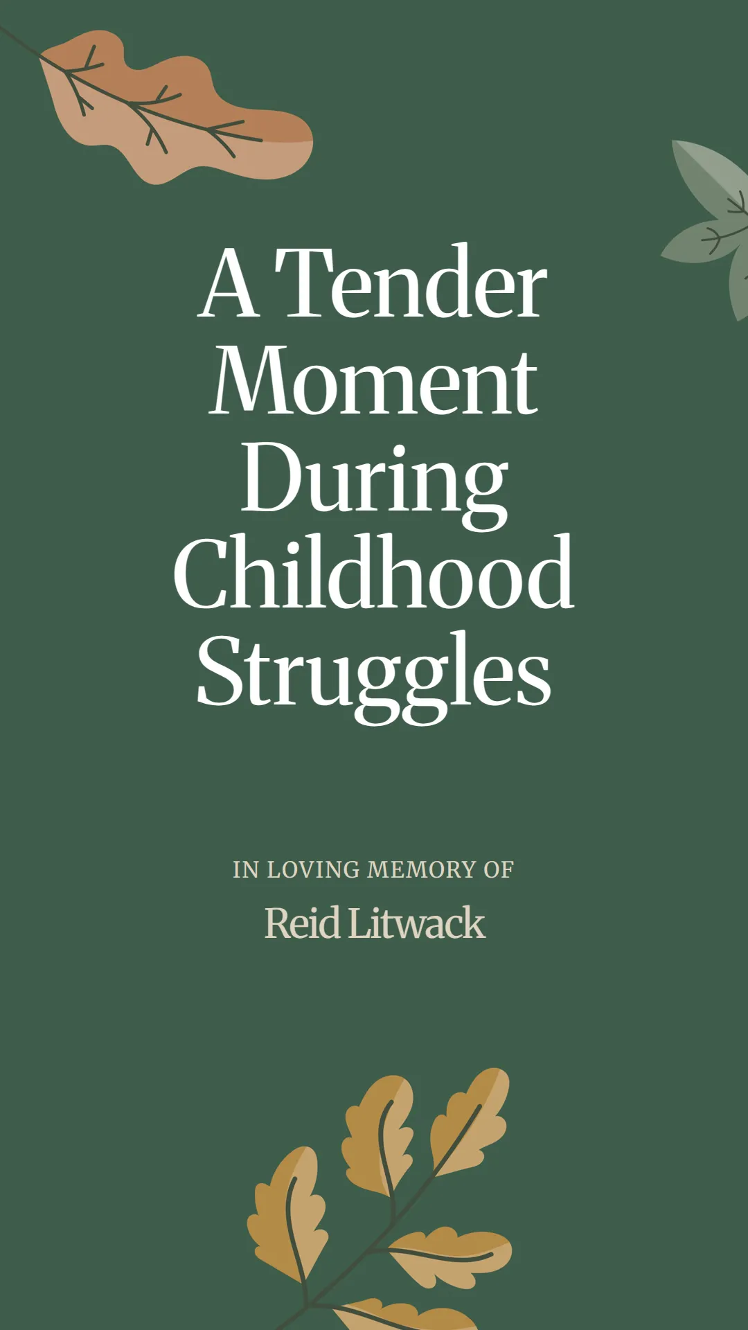 A Tender Moment During Childhood Struggles