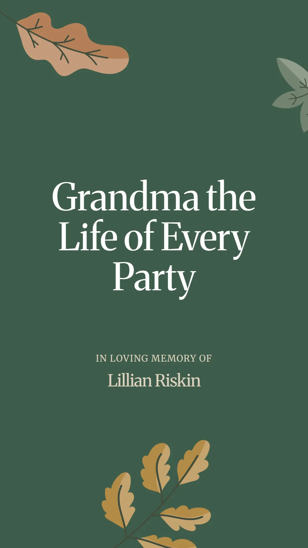 Grandma the Life of Every Party