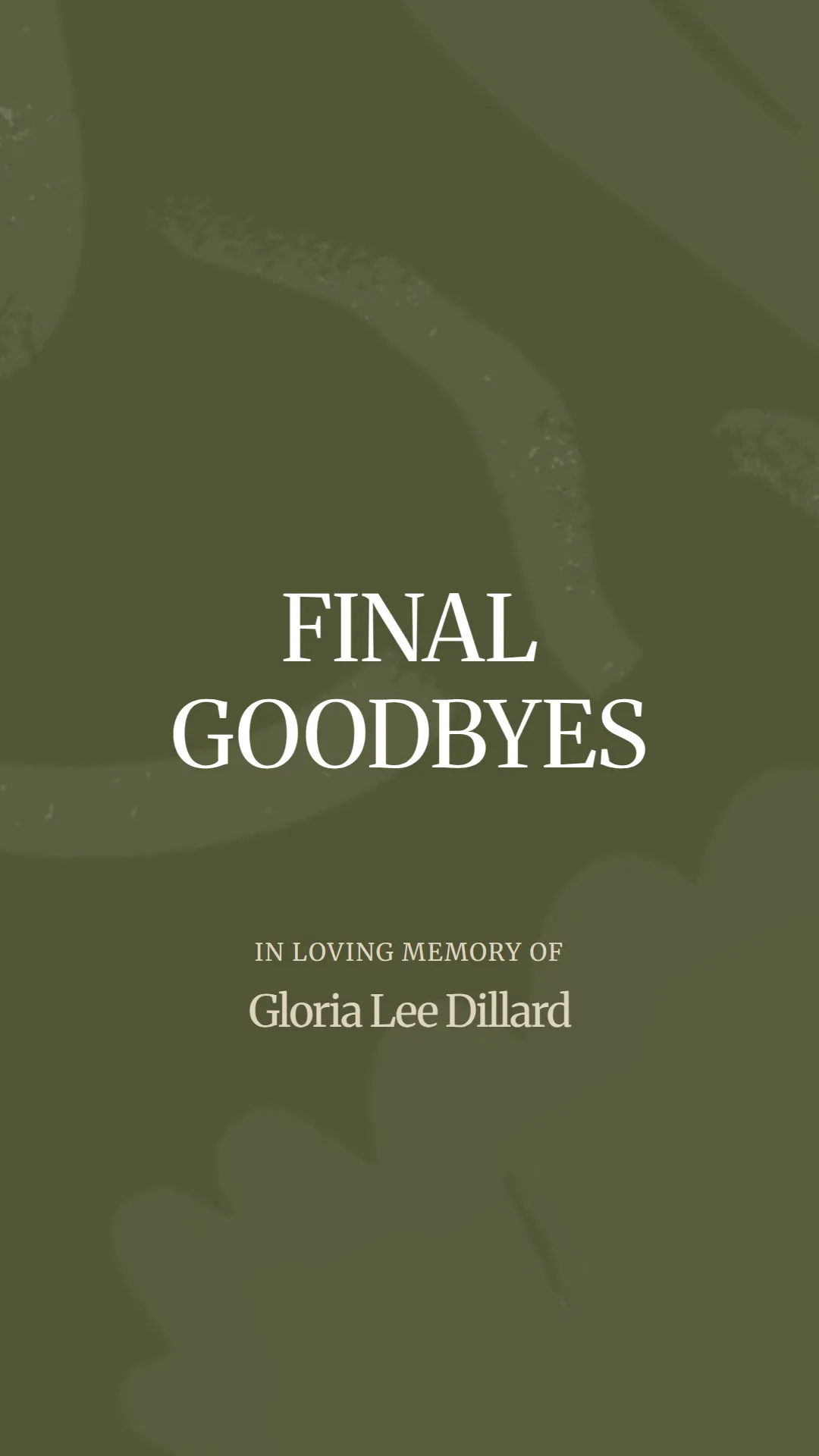 Celebrating the Life of Gloria Lee Dillard