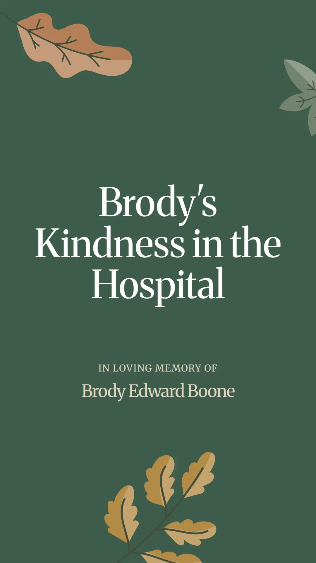 Brody's Kindness in the Hospital