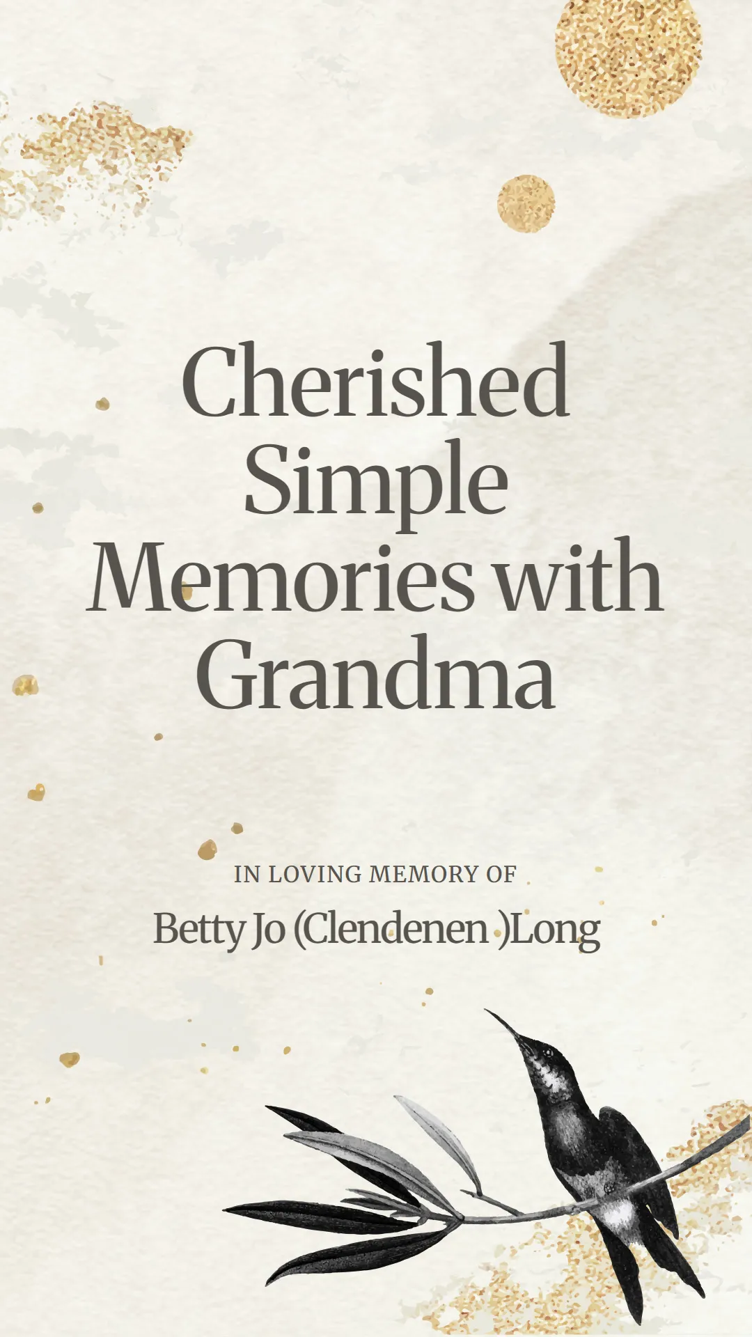 Cherished Simple Memories with Grandma