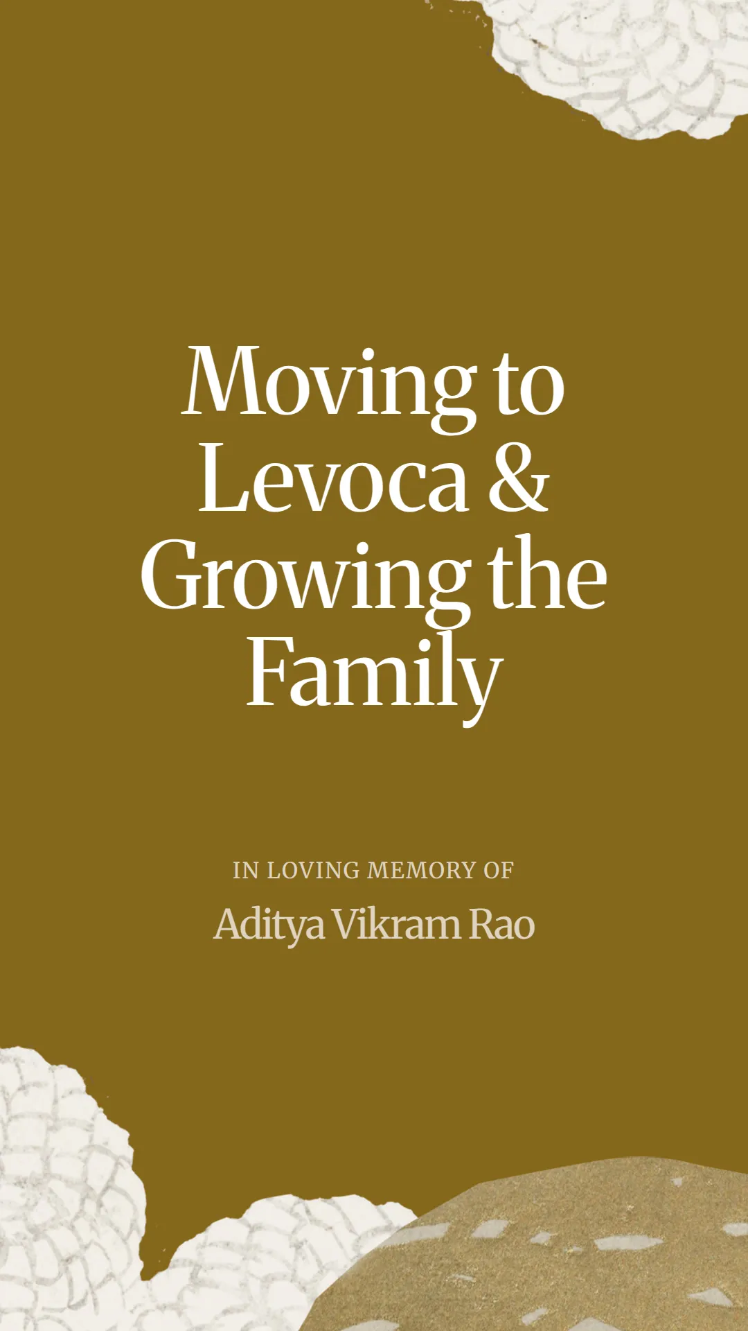 Moving to Levoca and Growing the Family