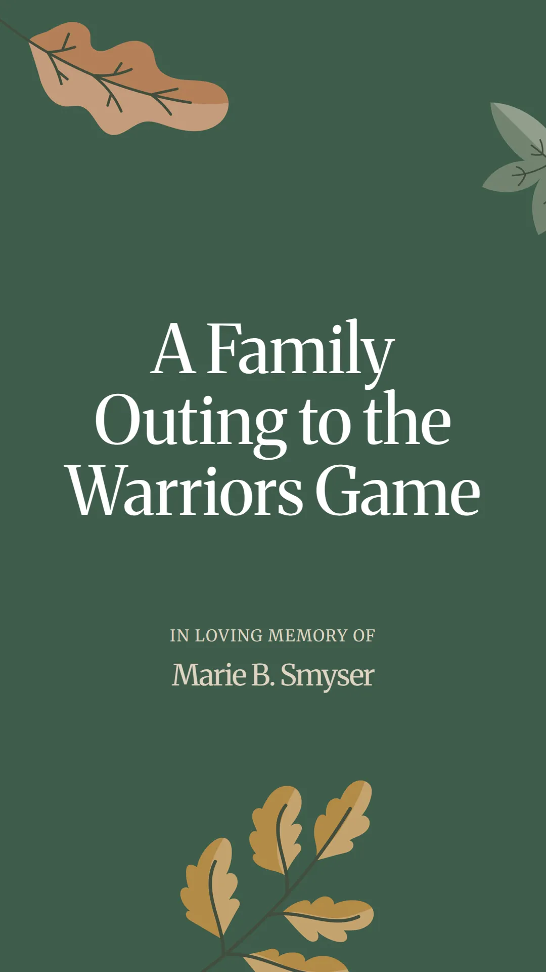 A Family Outing to the Warriors Game