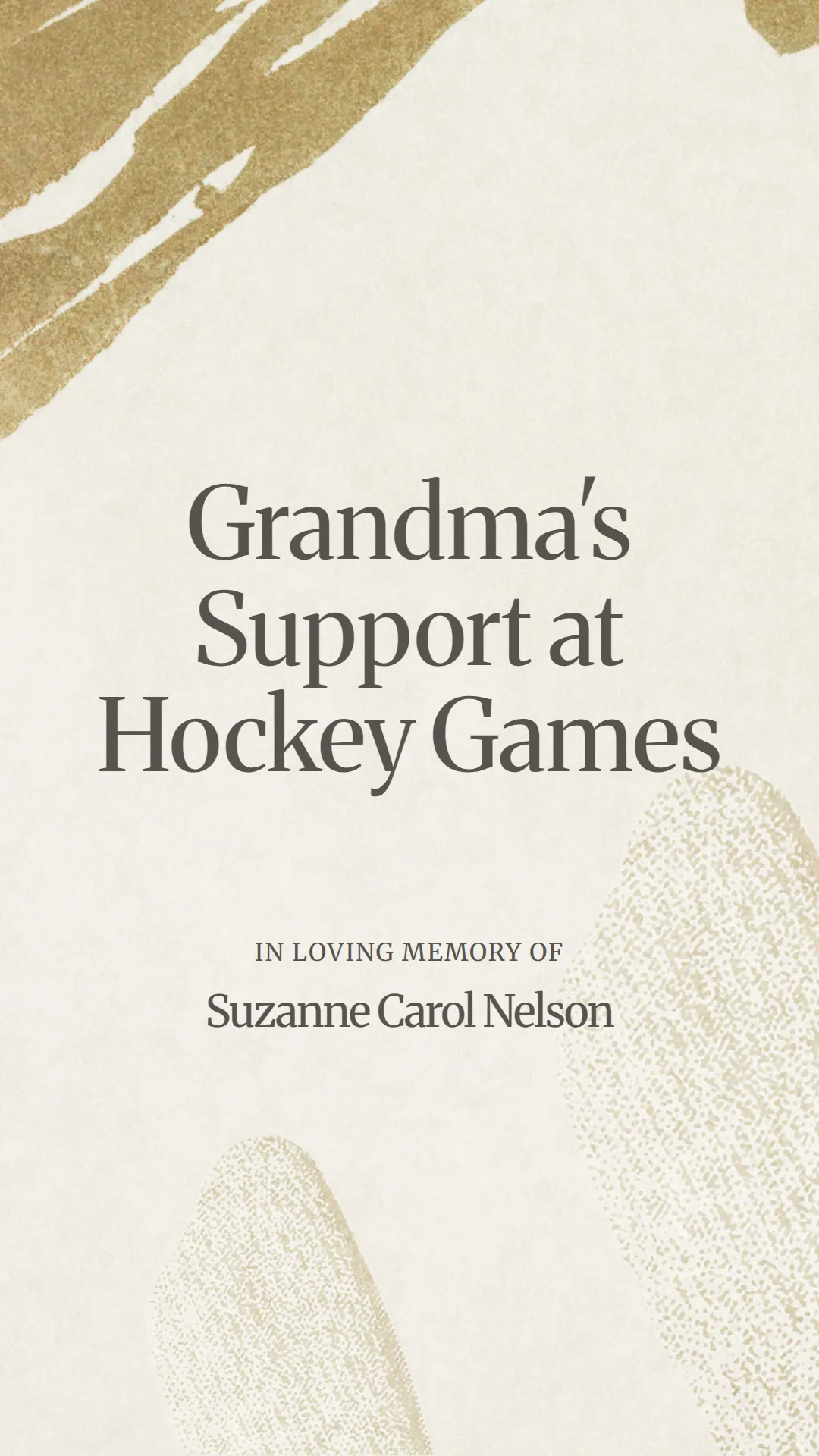 Grandma's Support at Hockey Games
