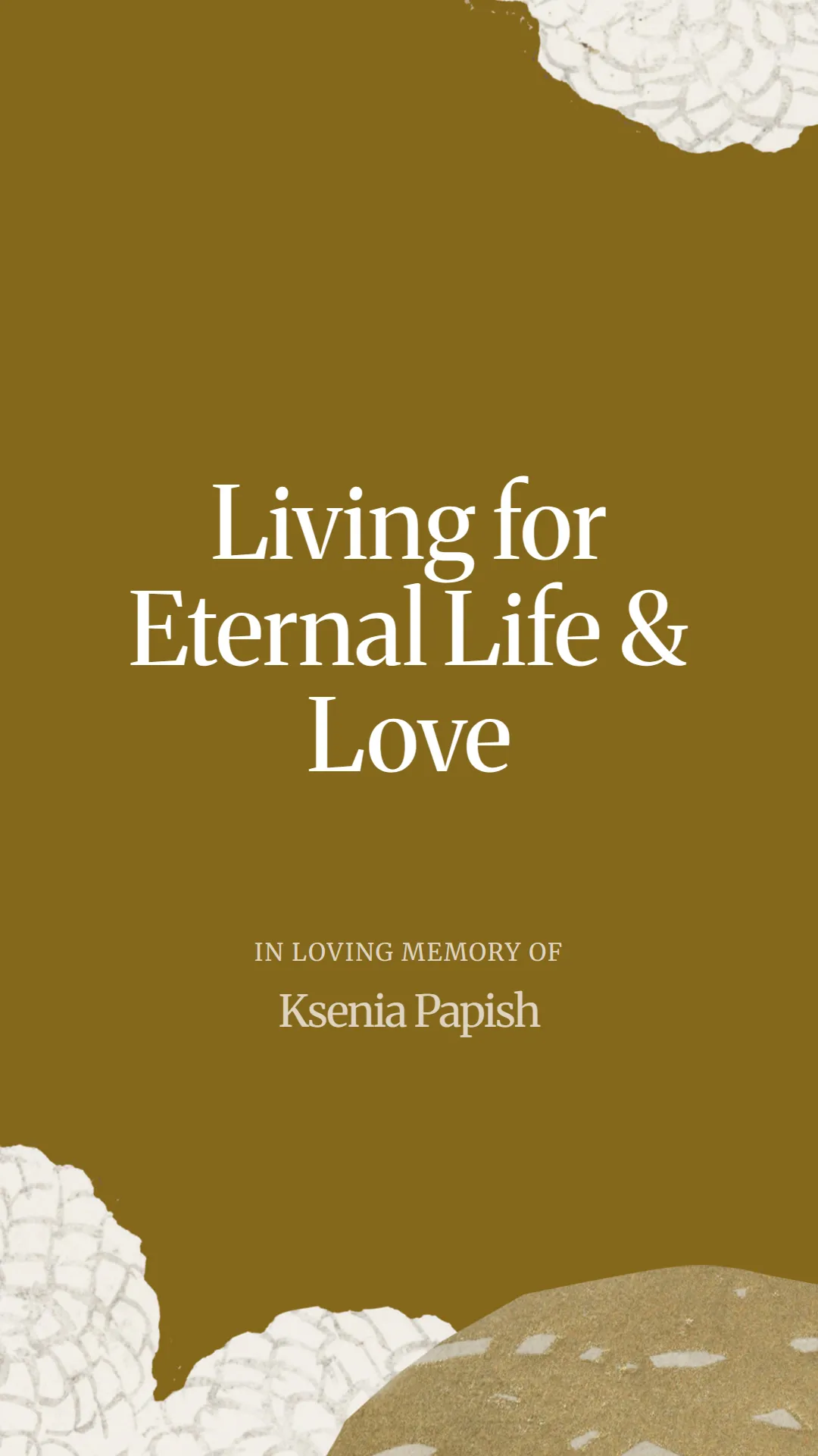 Living for Eternal Life and Love