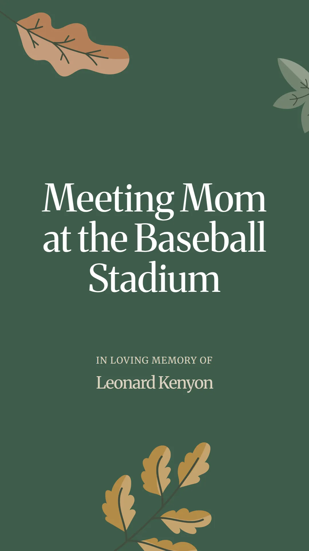 Meeting Mom at the Baseball Stadium