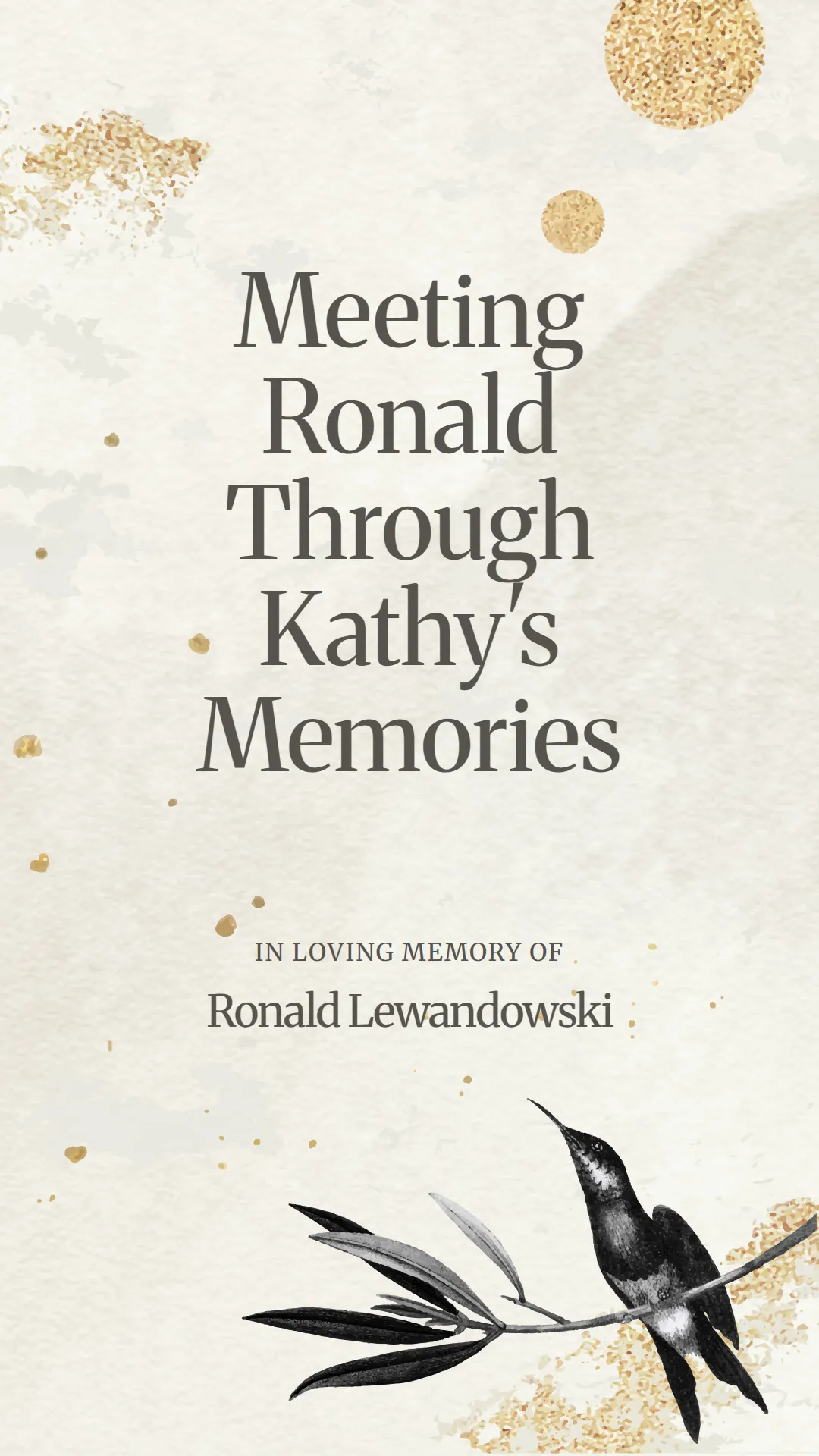 Meeting Ronald Through Kathy's Memories