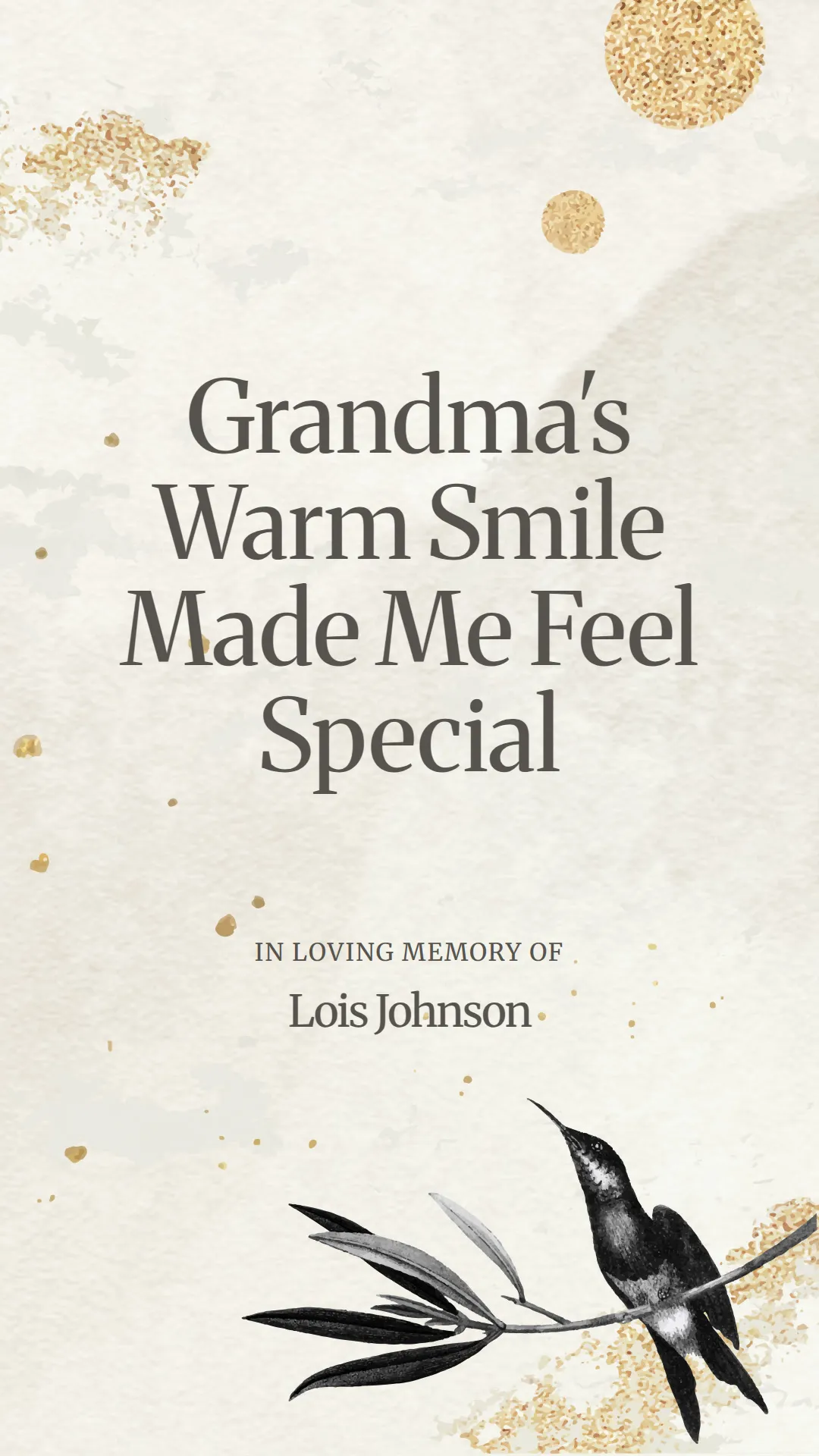 Grandma's Warm Smile Made Me Feel Special