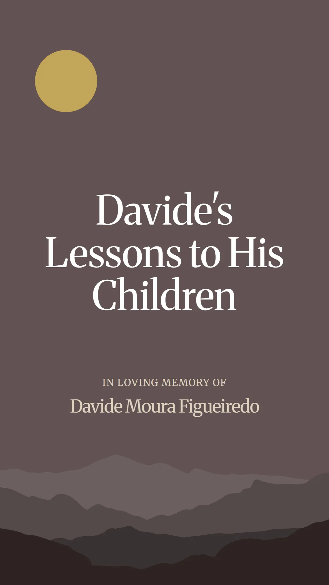 Davide's Lessons to His Children