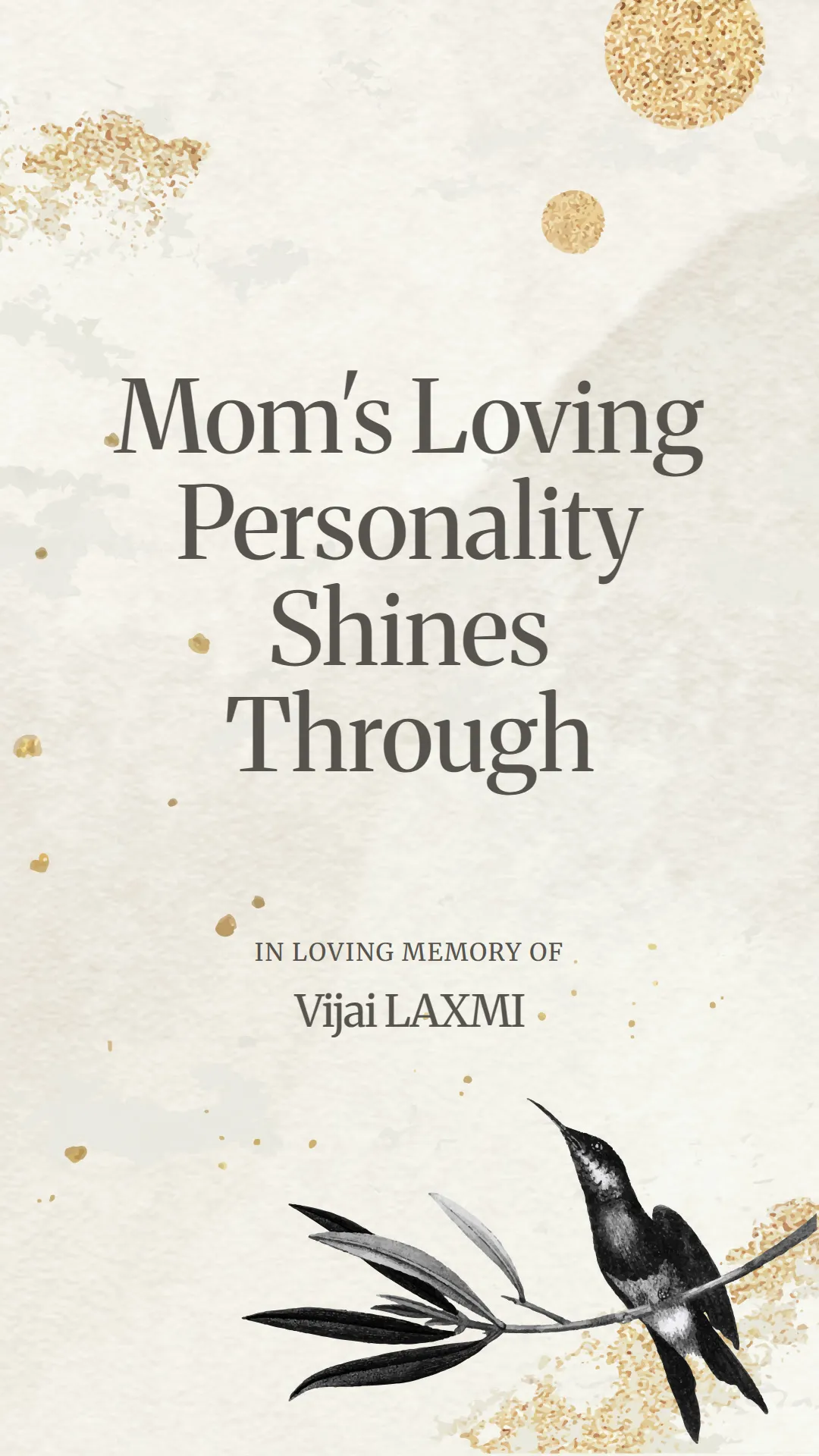 Mom's Loving Personality Shines Through