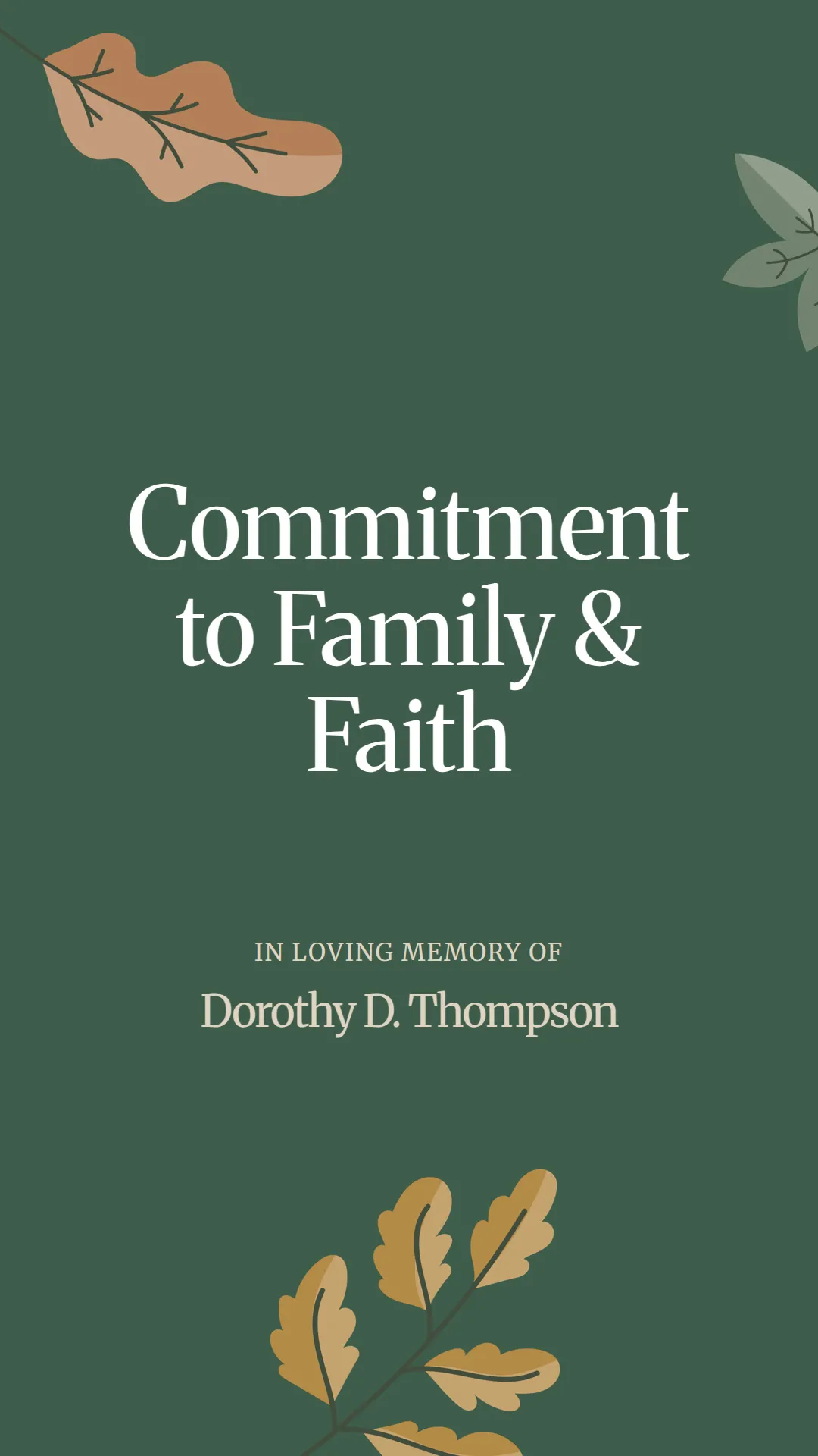 Commitment to Family and Faith