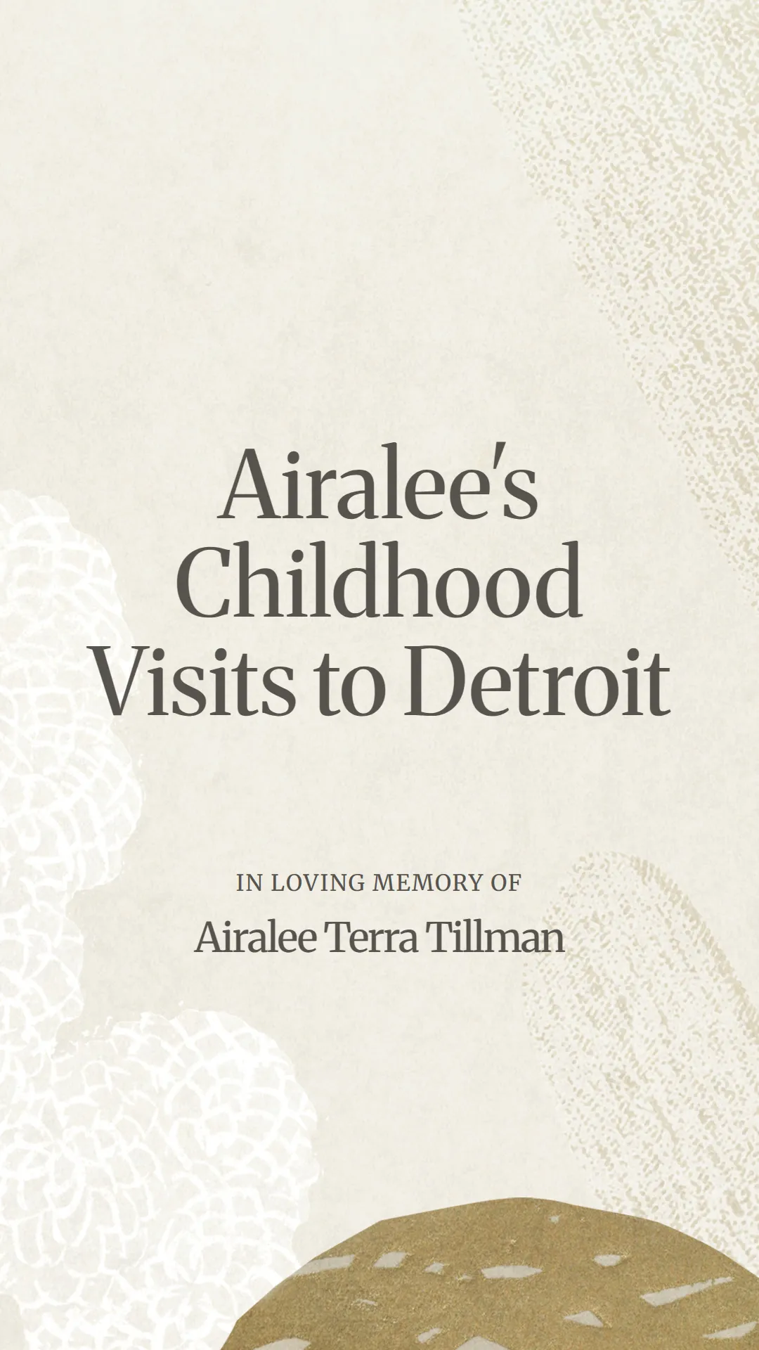 Airalee's Childhood Visits to Detroit