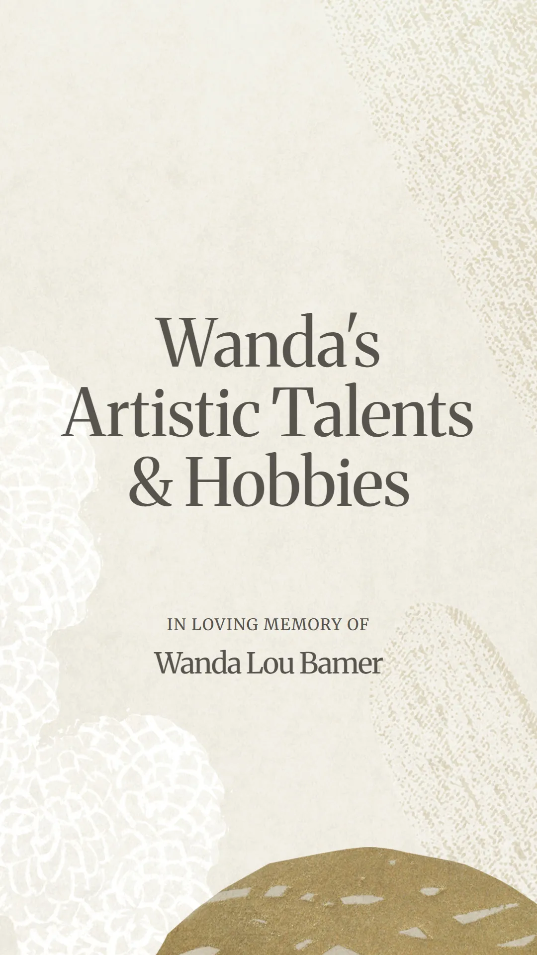 Wanda's Artistic Talents and Hobbies