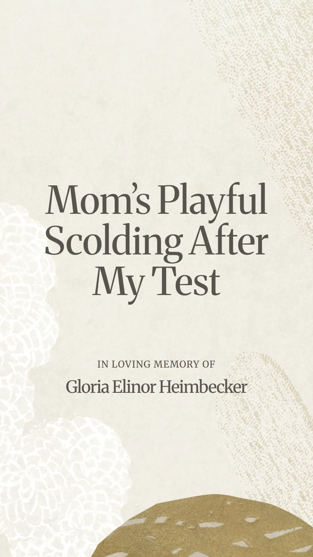 Mom’s Playful Scolding After My Test