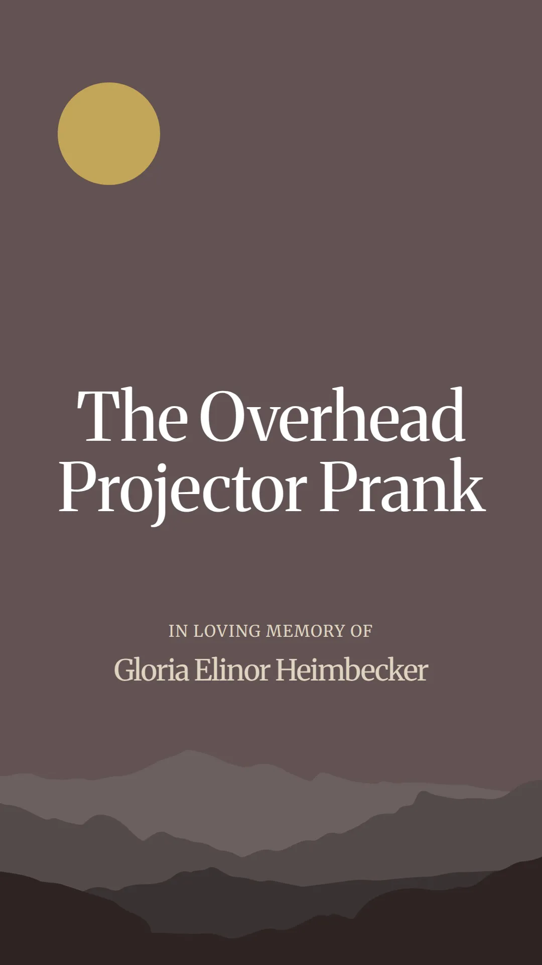 The Overhead Projector Prank