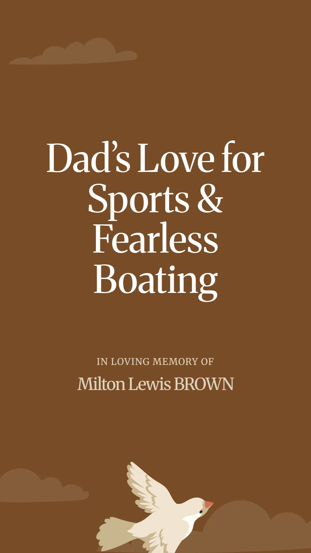 Dad’s Love for Sports and Fearless Boating