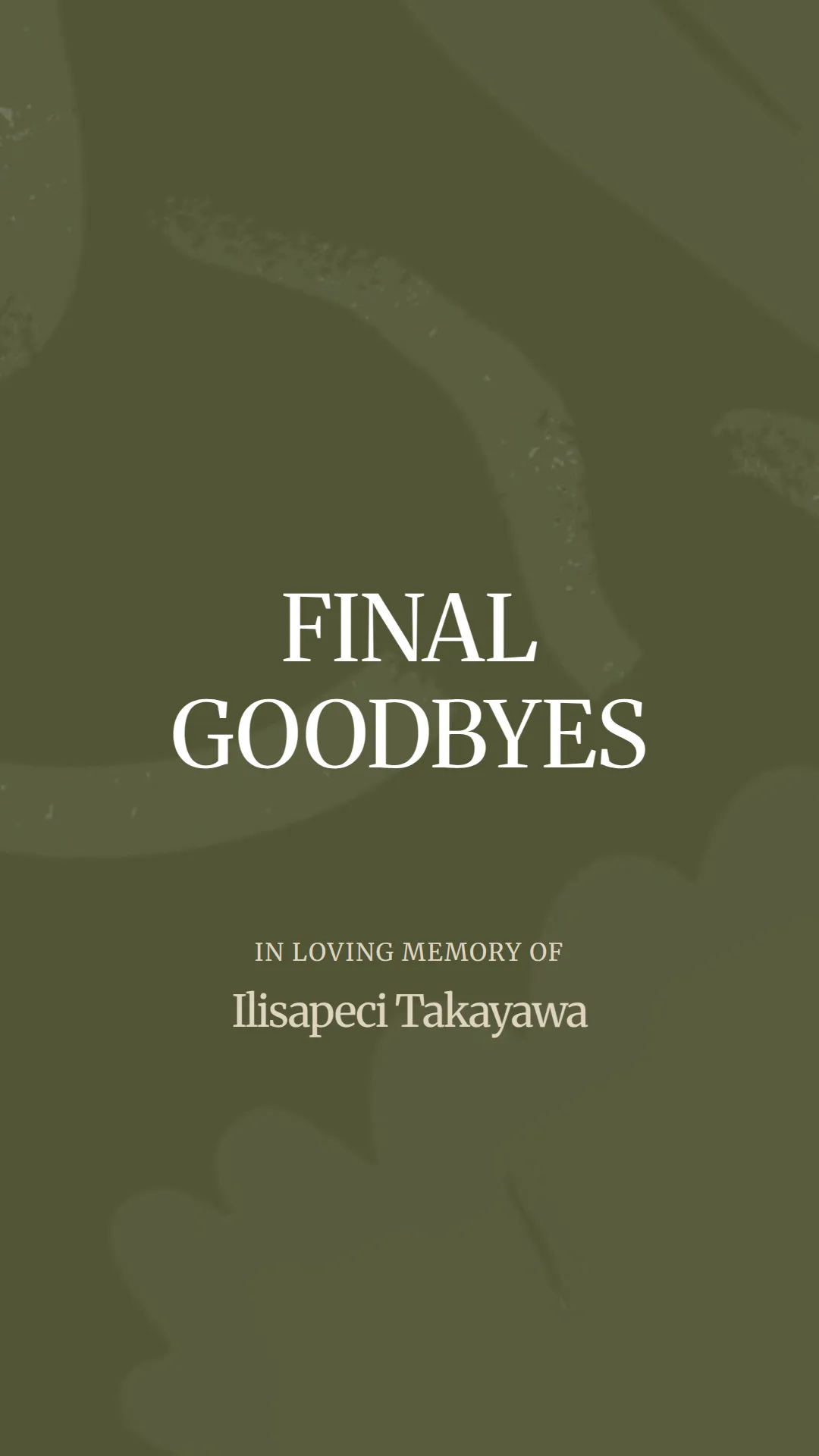 A Heartfelt Farewell to Ilisapeci Takayawa