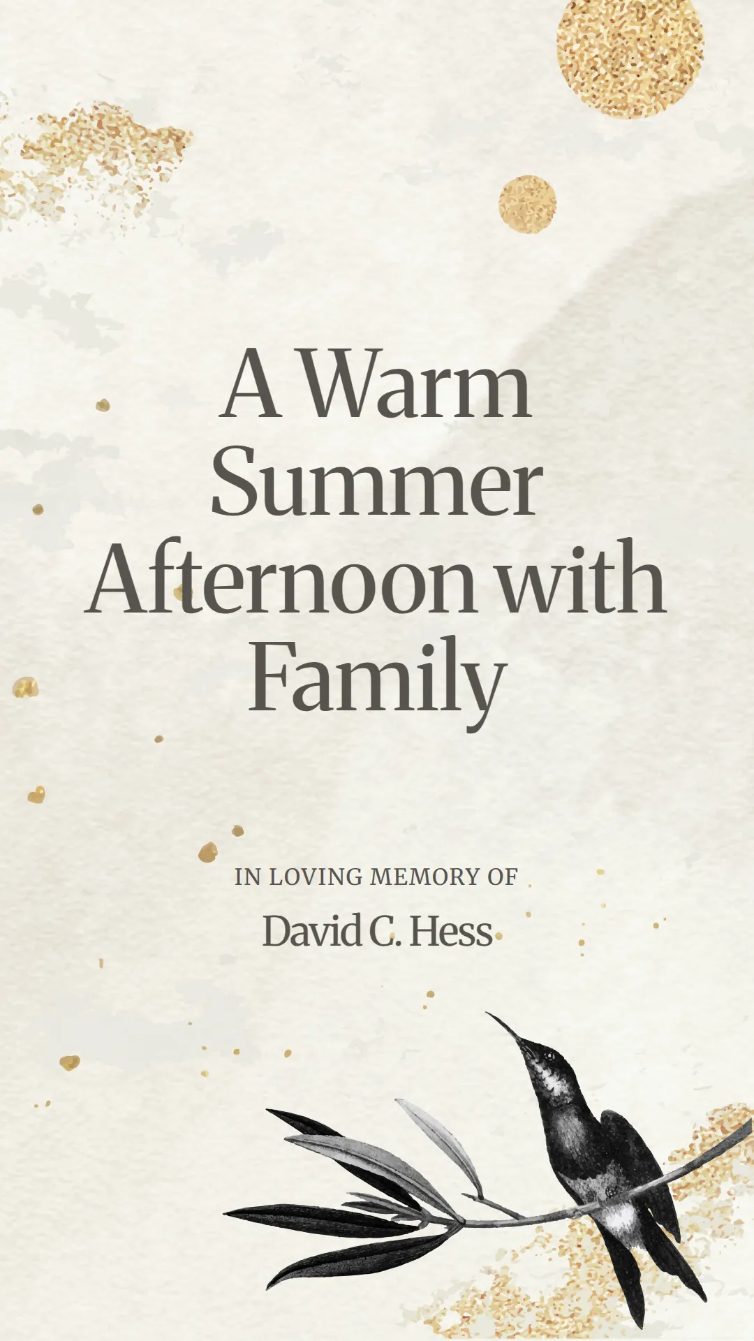 A Warm Summer Afternoon with Family