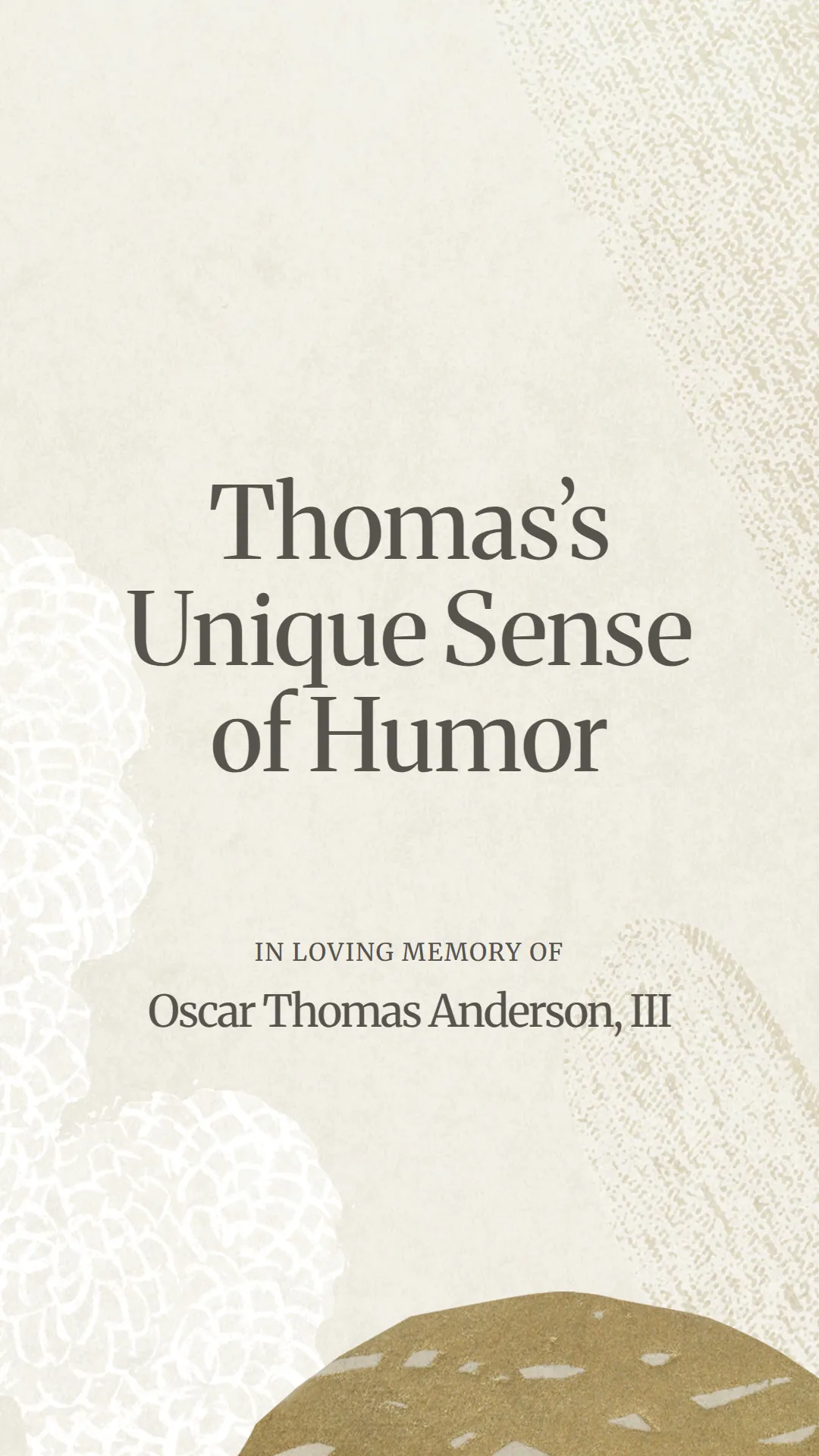 Thomas’s Unique Sense of Humor