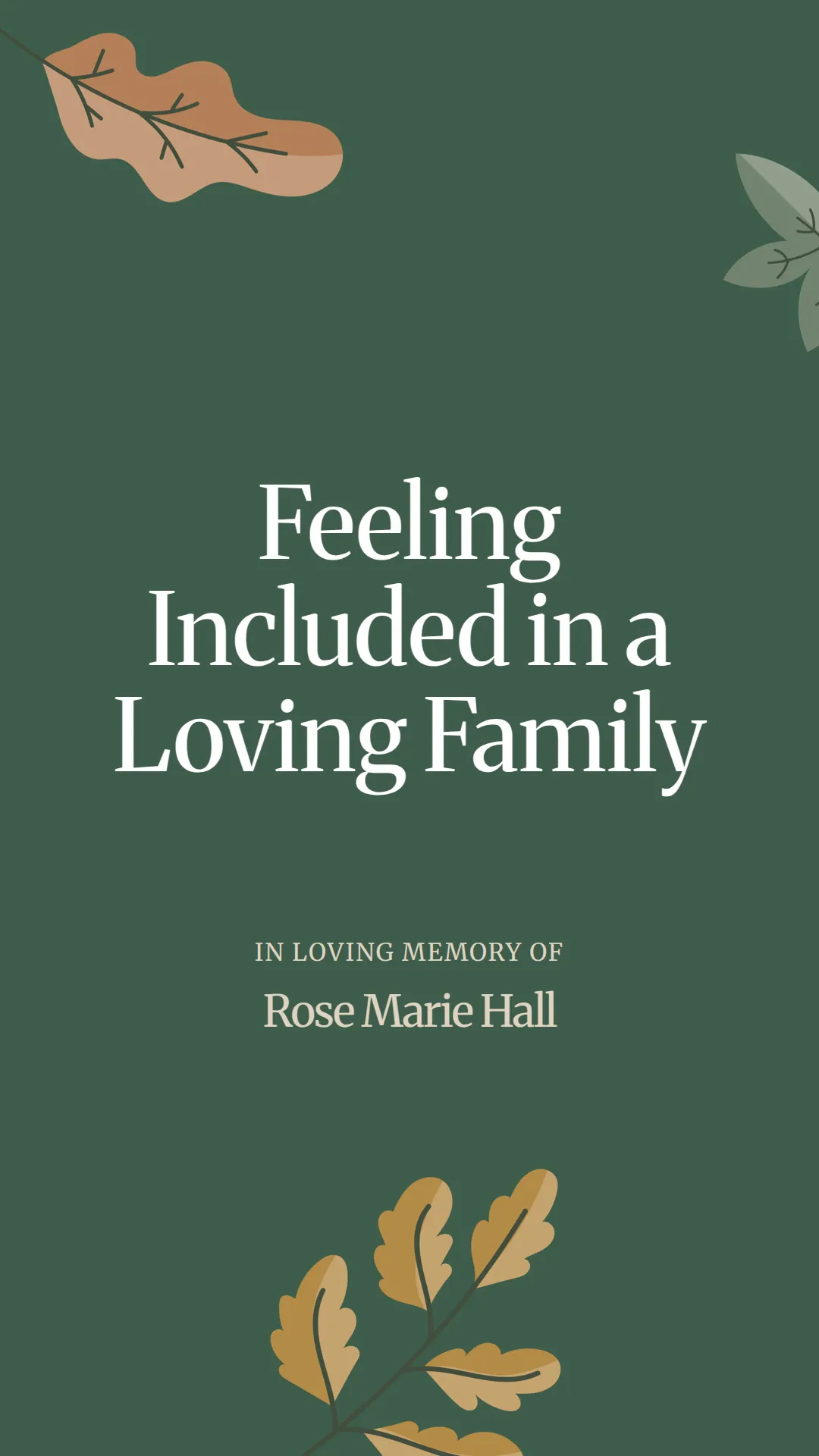 Feeling Included in a Loving Family